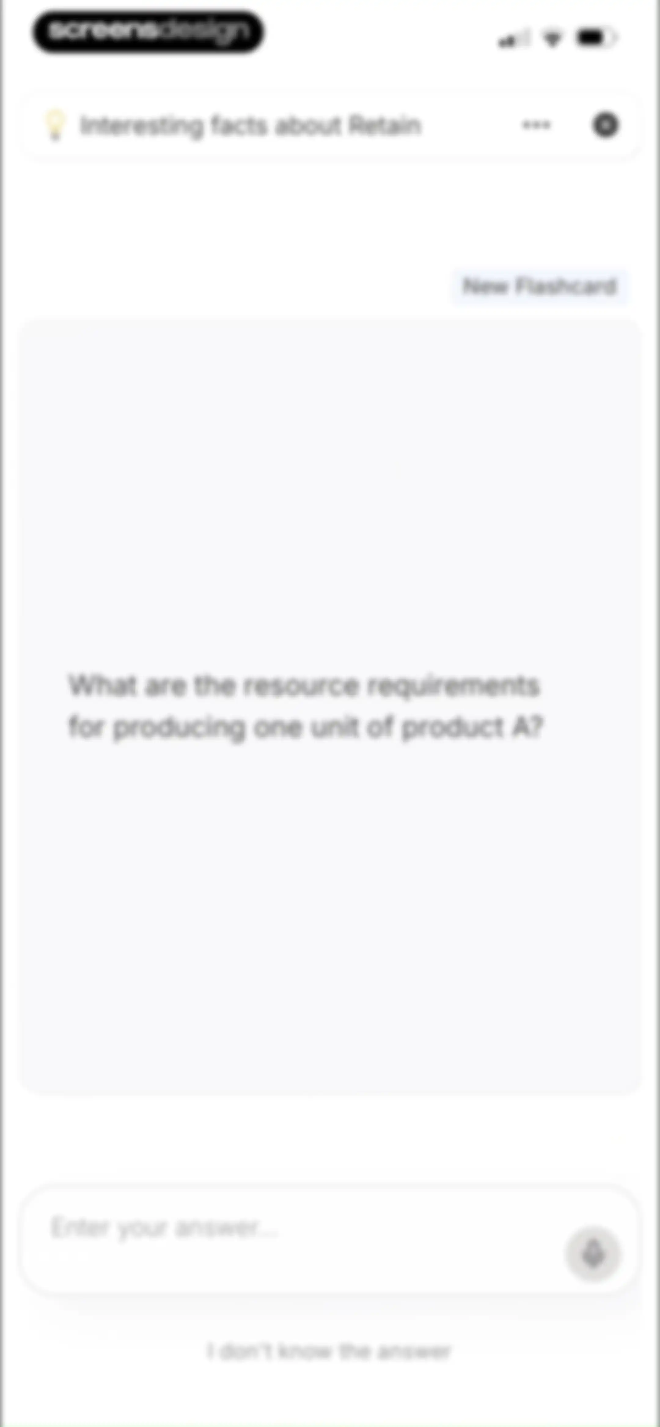 Retain Cards: AI Flashcards screen 136