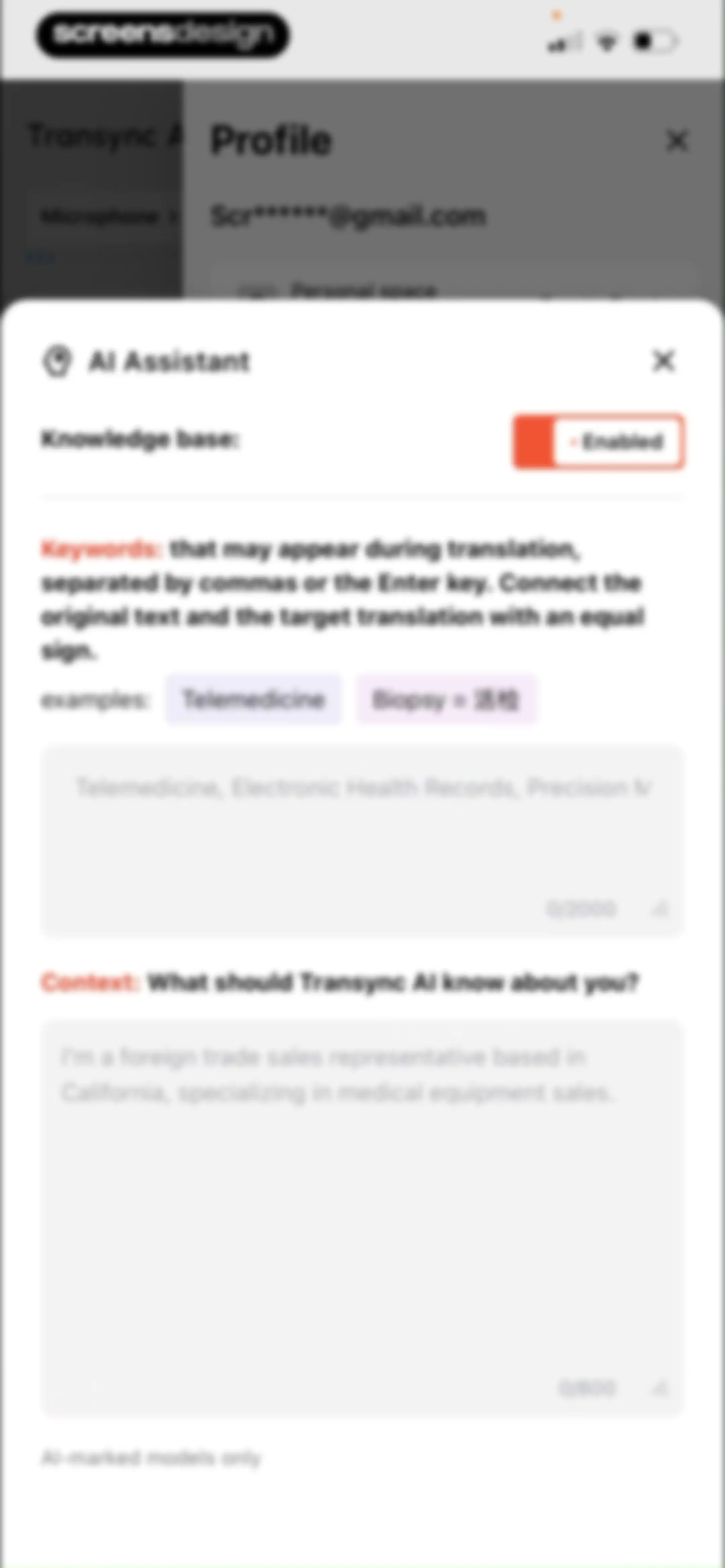 Transync AI - Translator screen 52