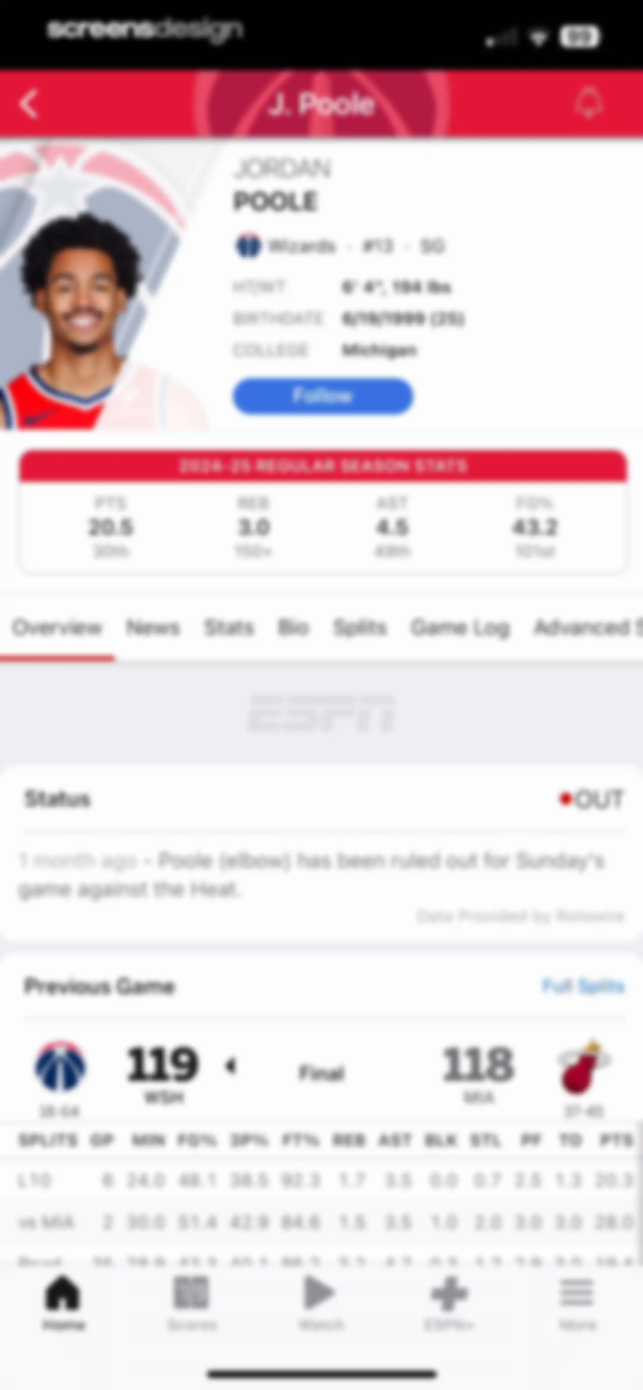ESPN: Live Sports & Scores screen 18