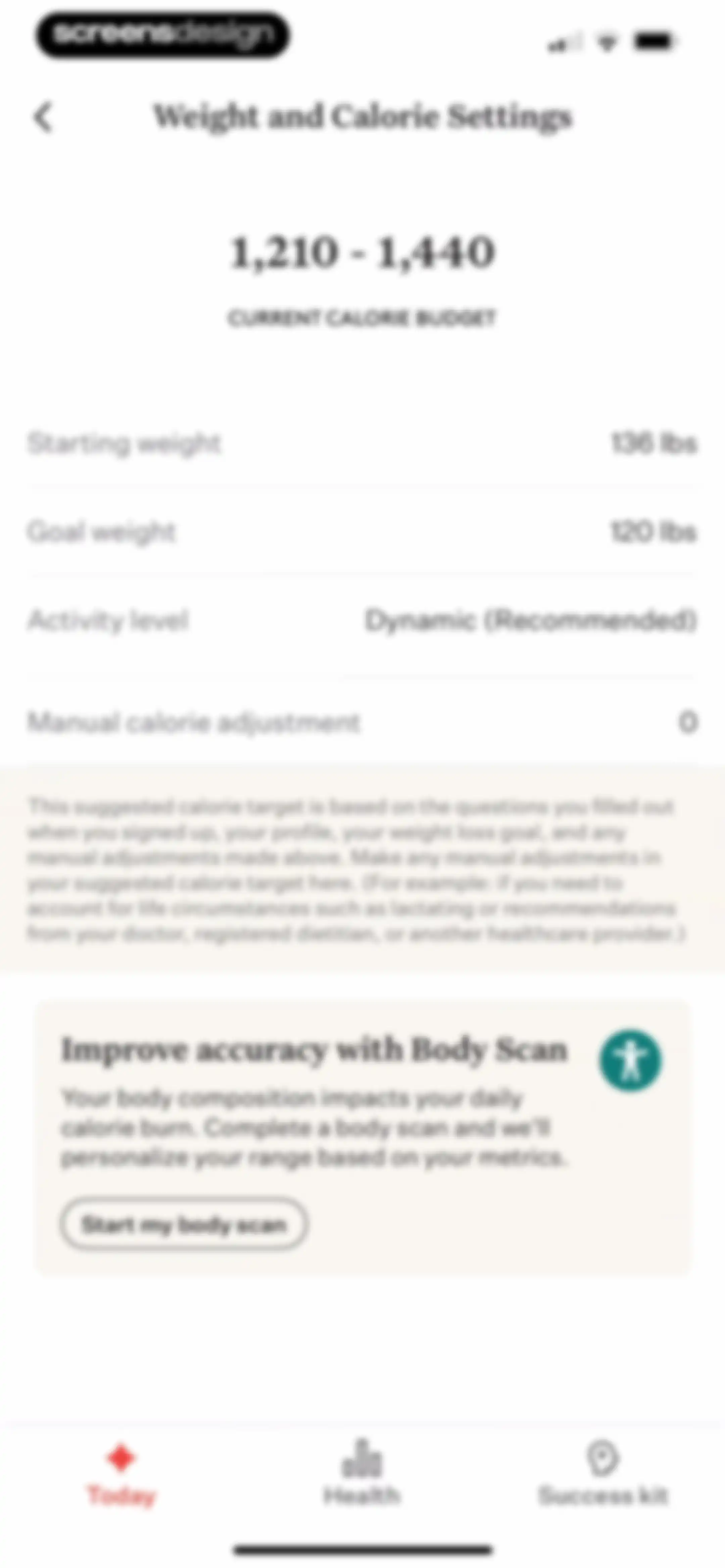 Noom Weight Loss, Food Tracker screen 143