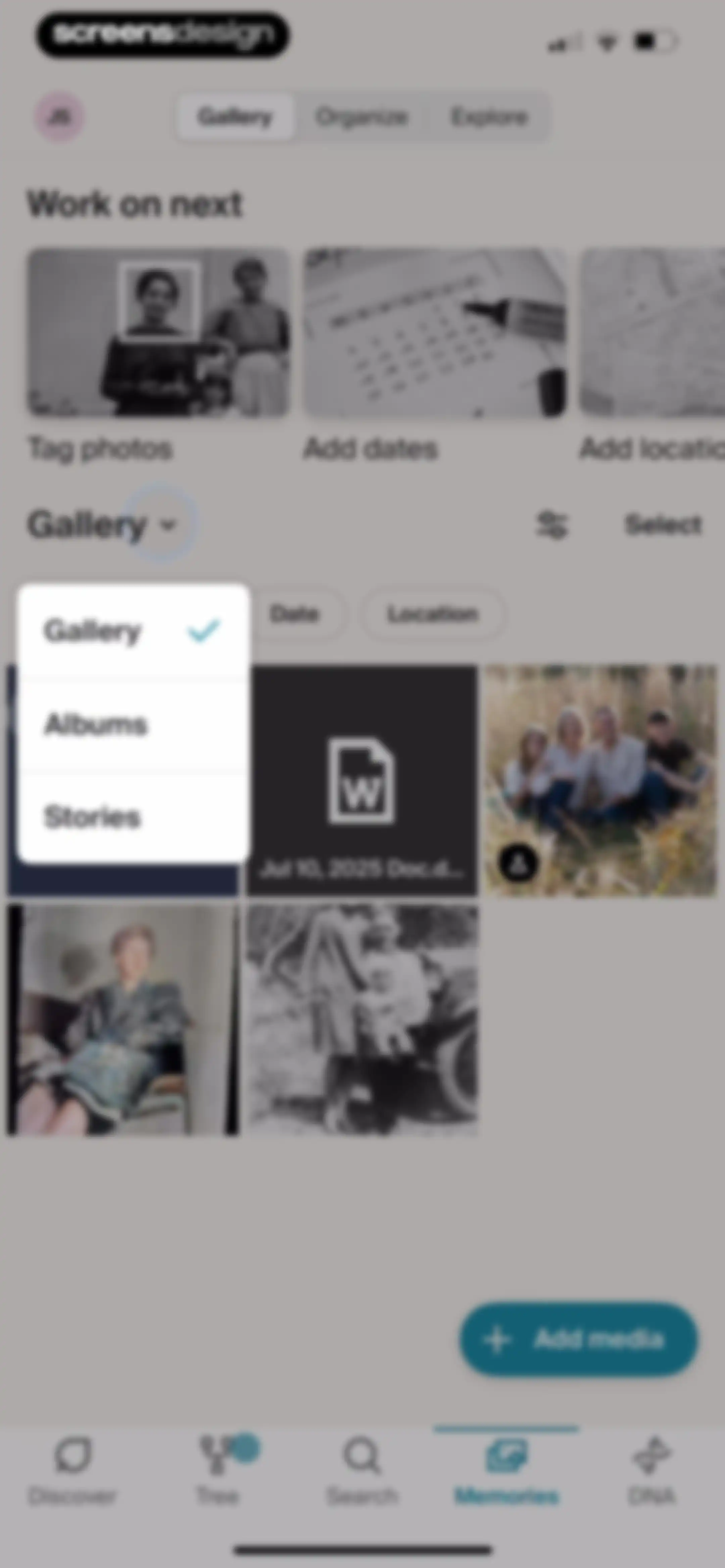 Ancestry: Family History & DNA screen 254
