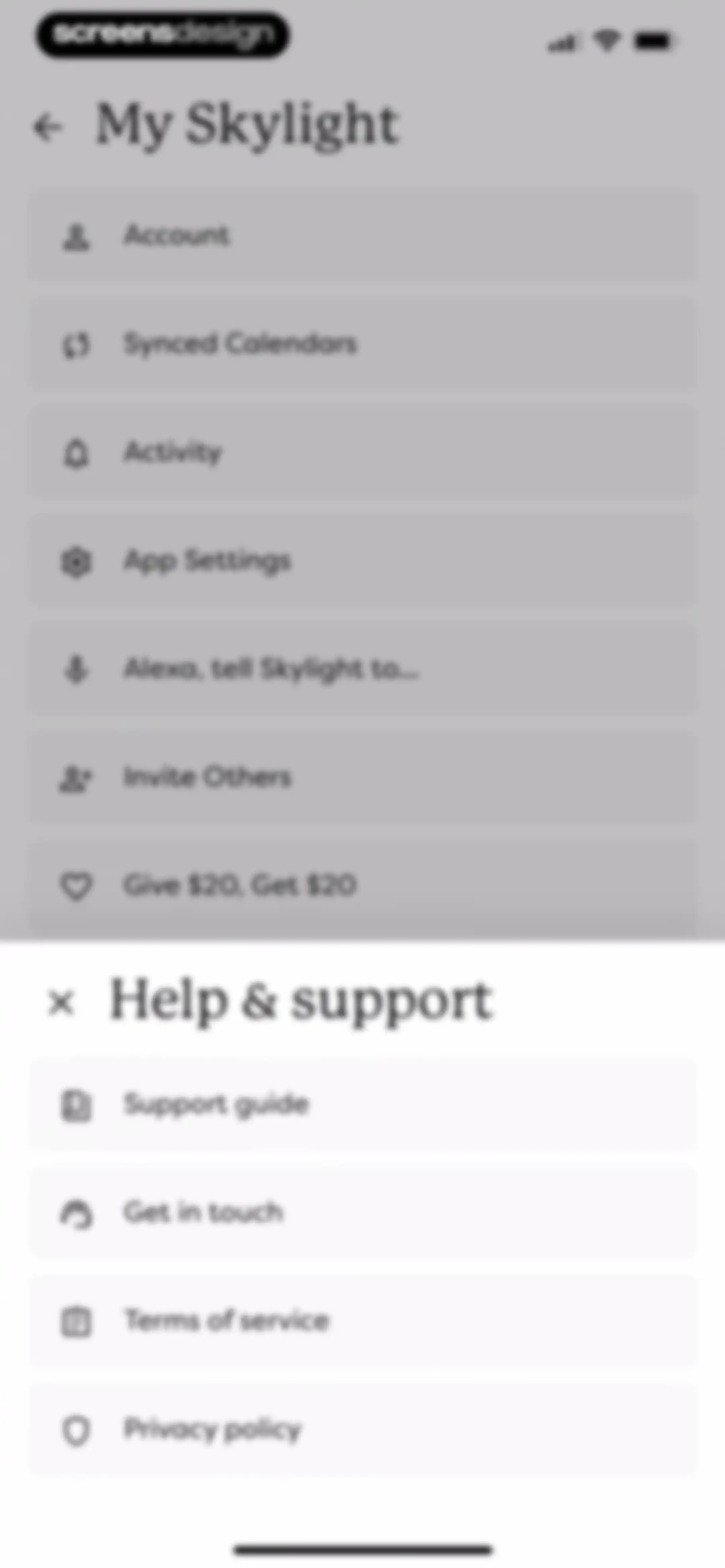 Skylight App screen 115