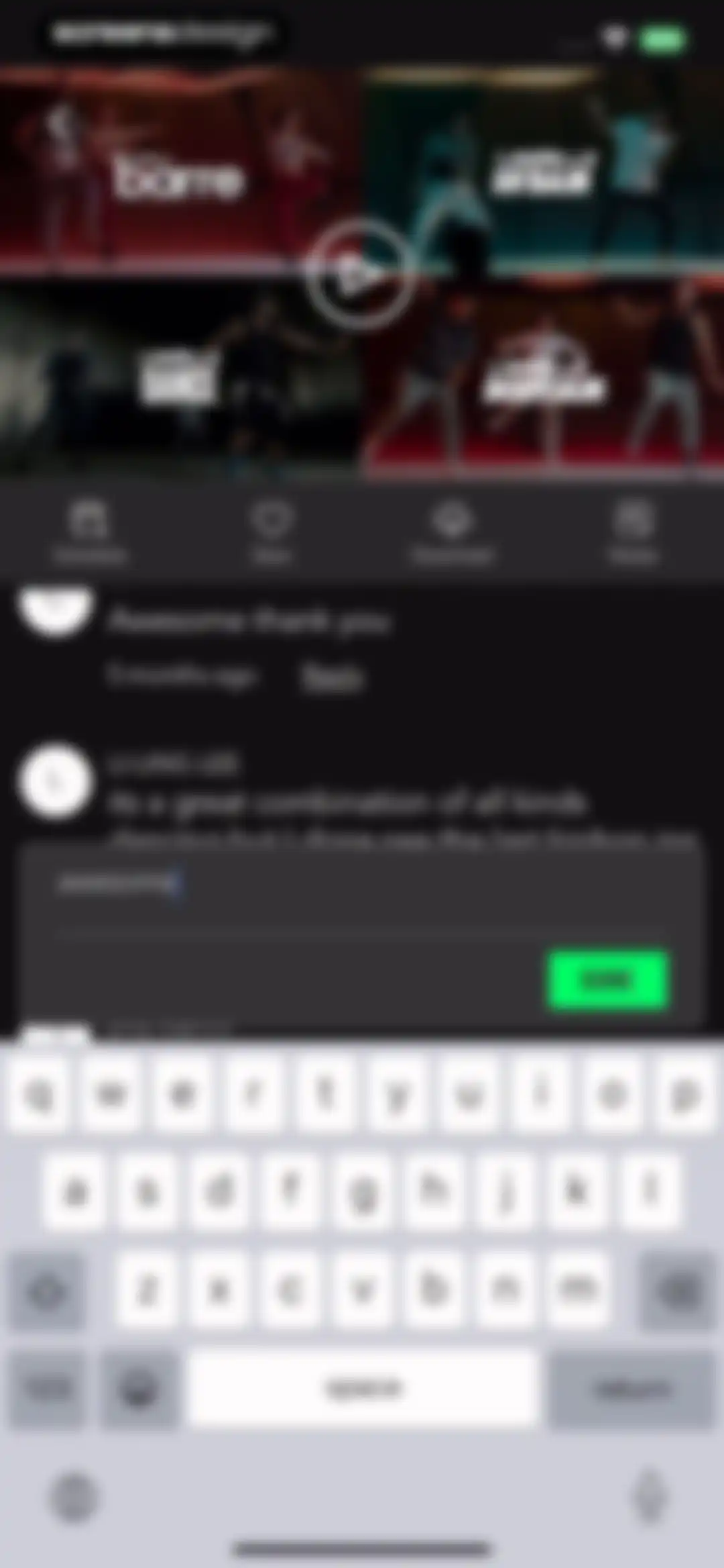 LES MILLS+: home workout app screen 36