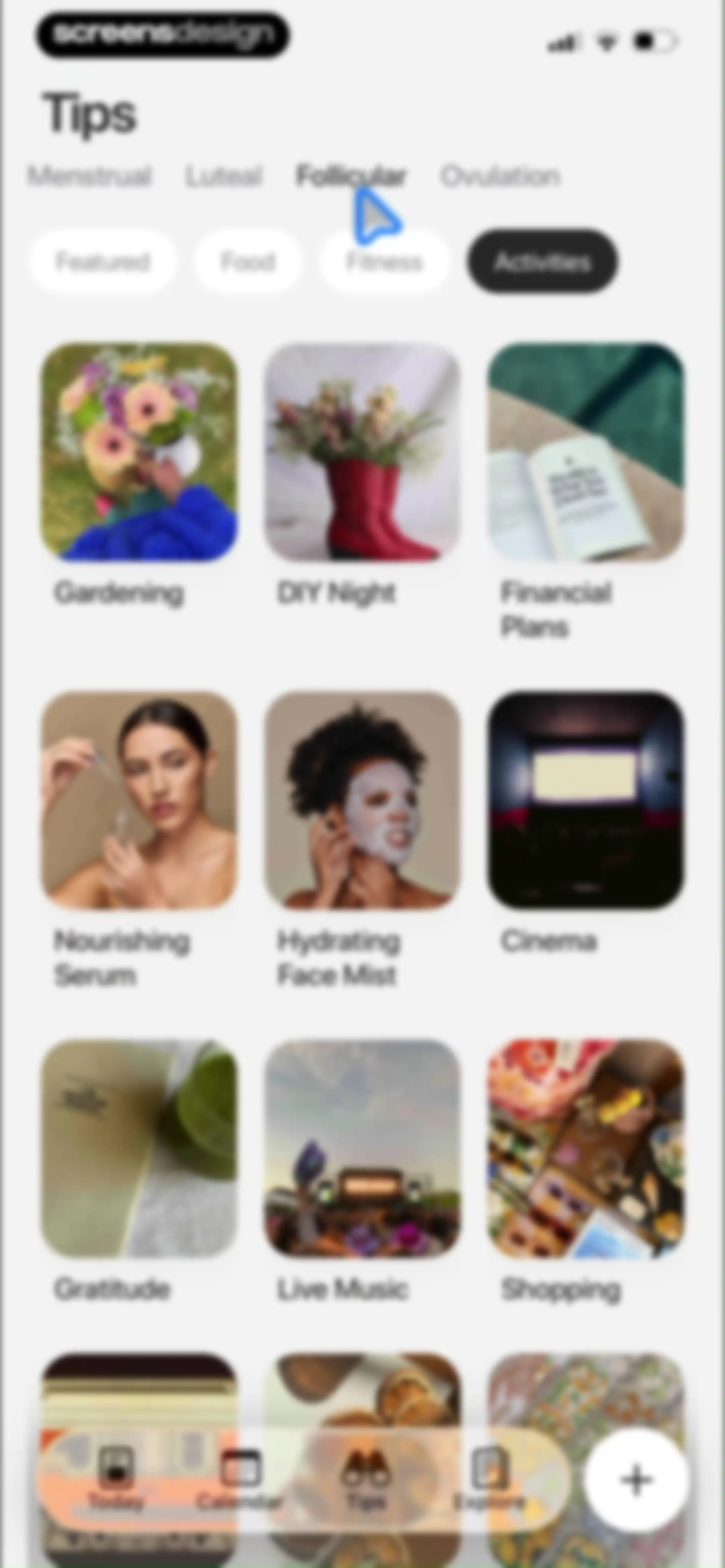 Harmony: Cycle Syncing, Period screen 90
