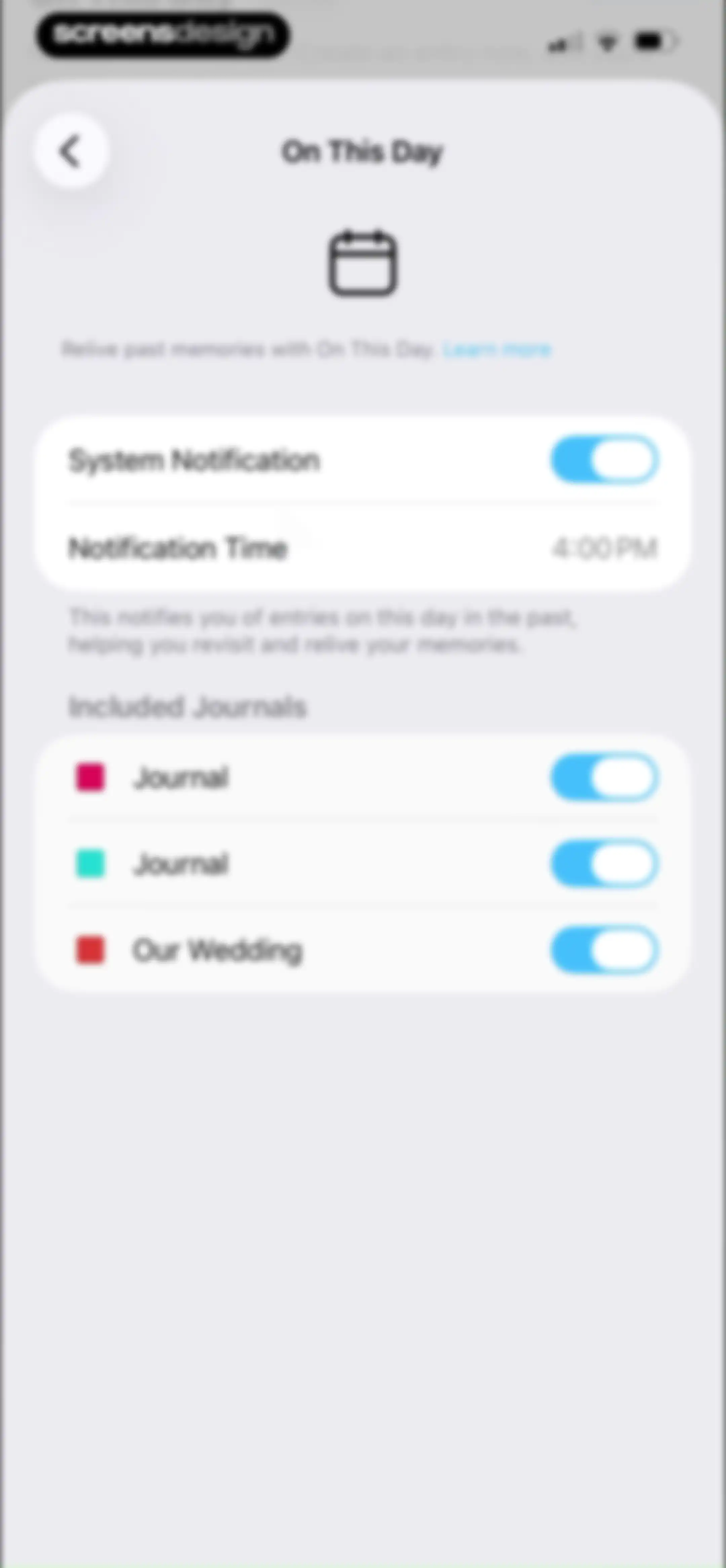 Day One: Daily Journal & Diary screen 139