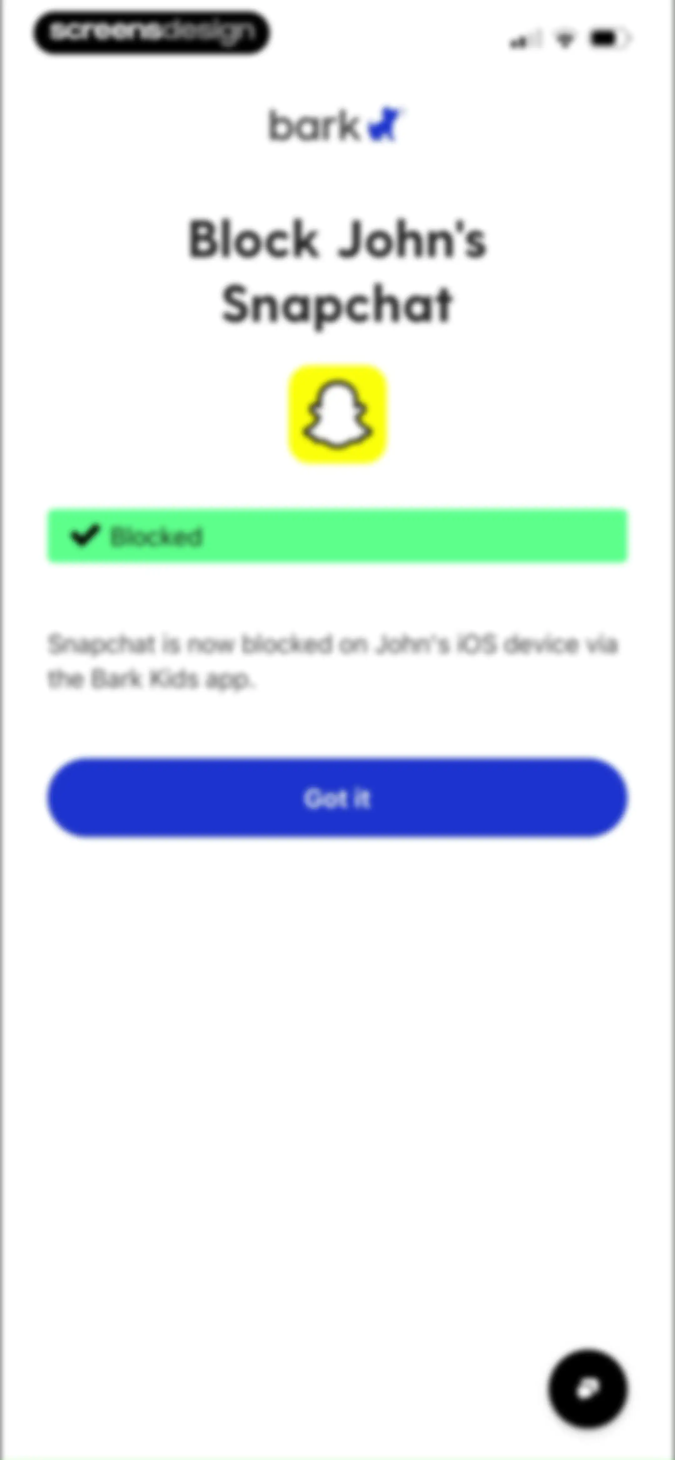 Bark - Parental Controls screen 110
