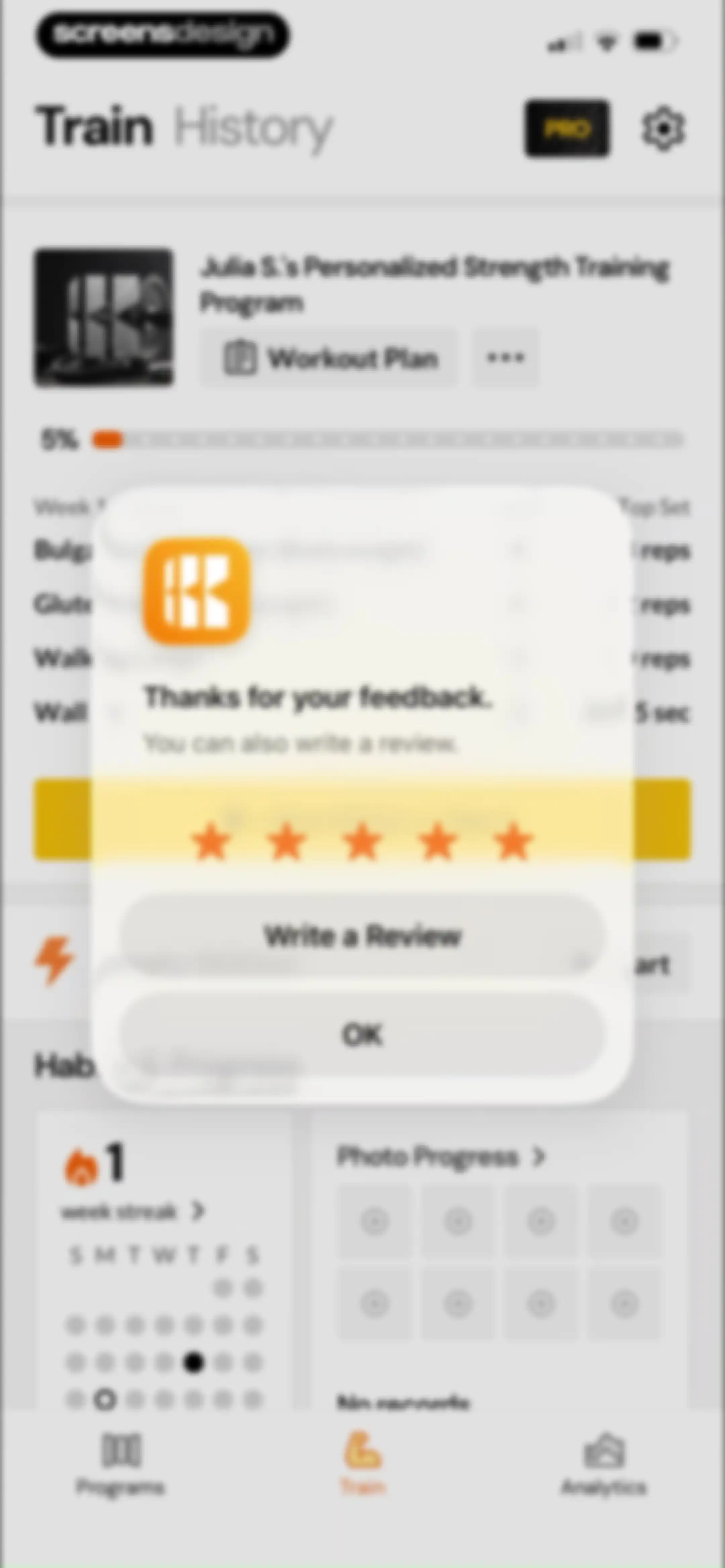 Boostcamp: Workout Programs screen 87