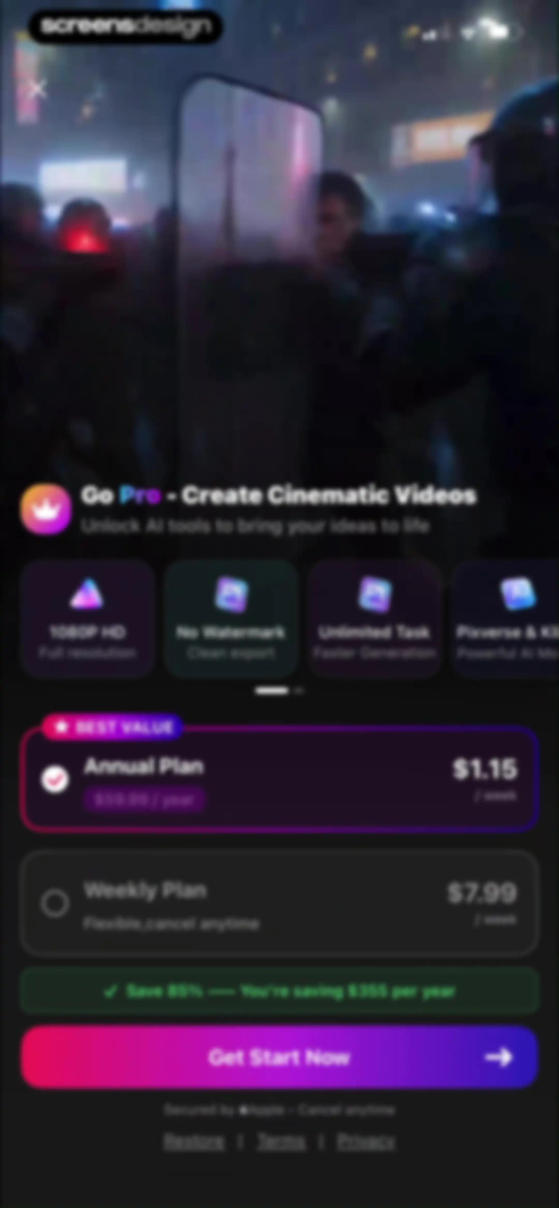 Filmit AI: AI Cinematic Video screen 6