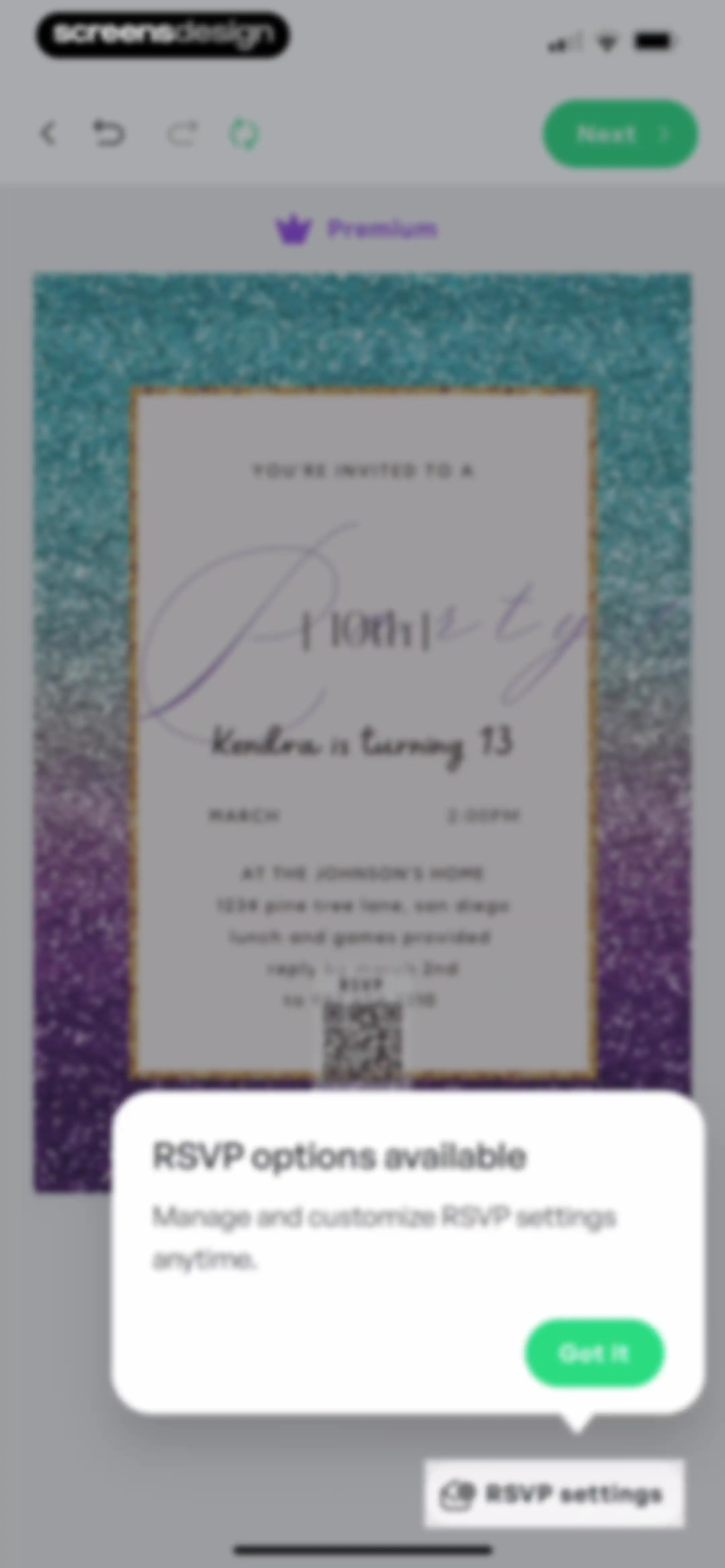 Invitation Maker: Cards & RSVP screen 27