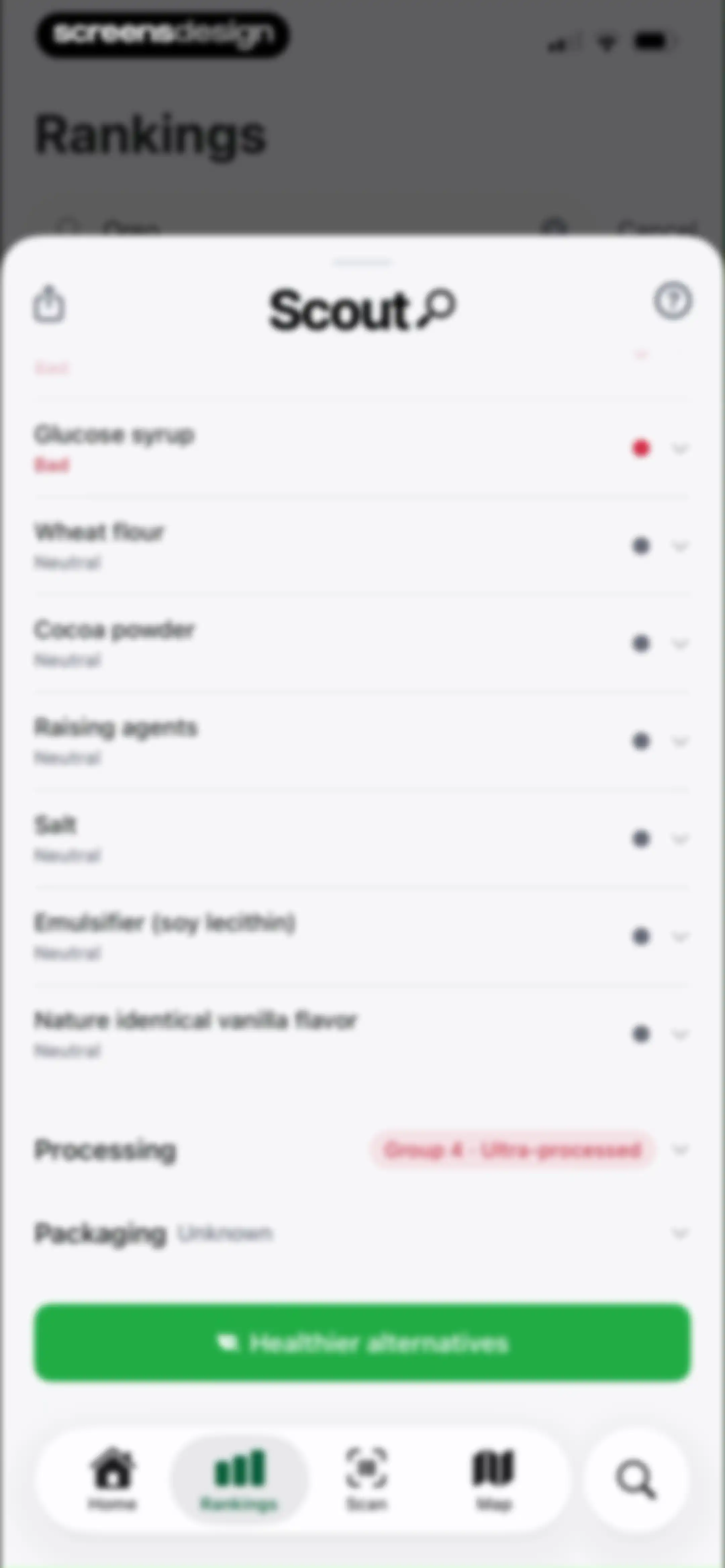 Scout - Health Analysis screen 37