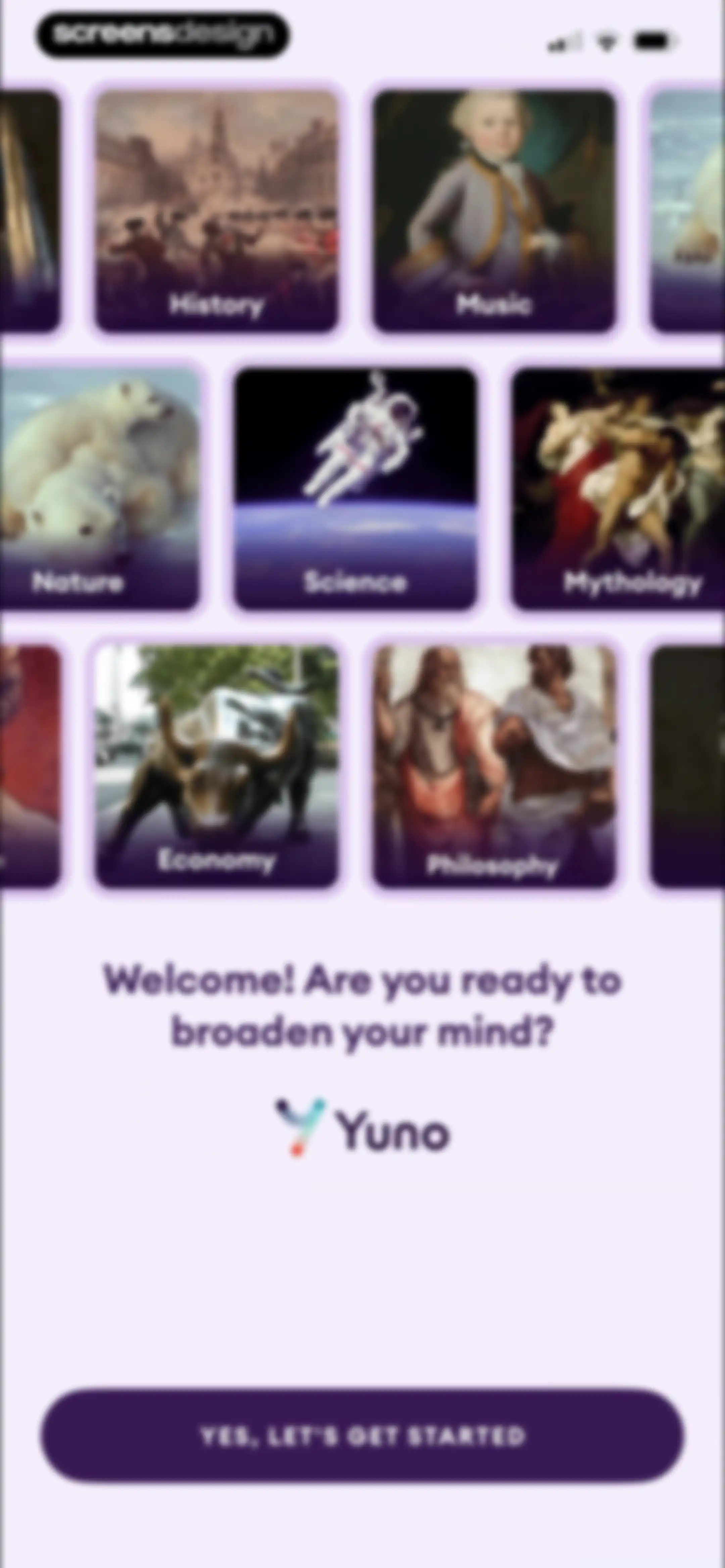Yuno - General knowledge screen 2