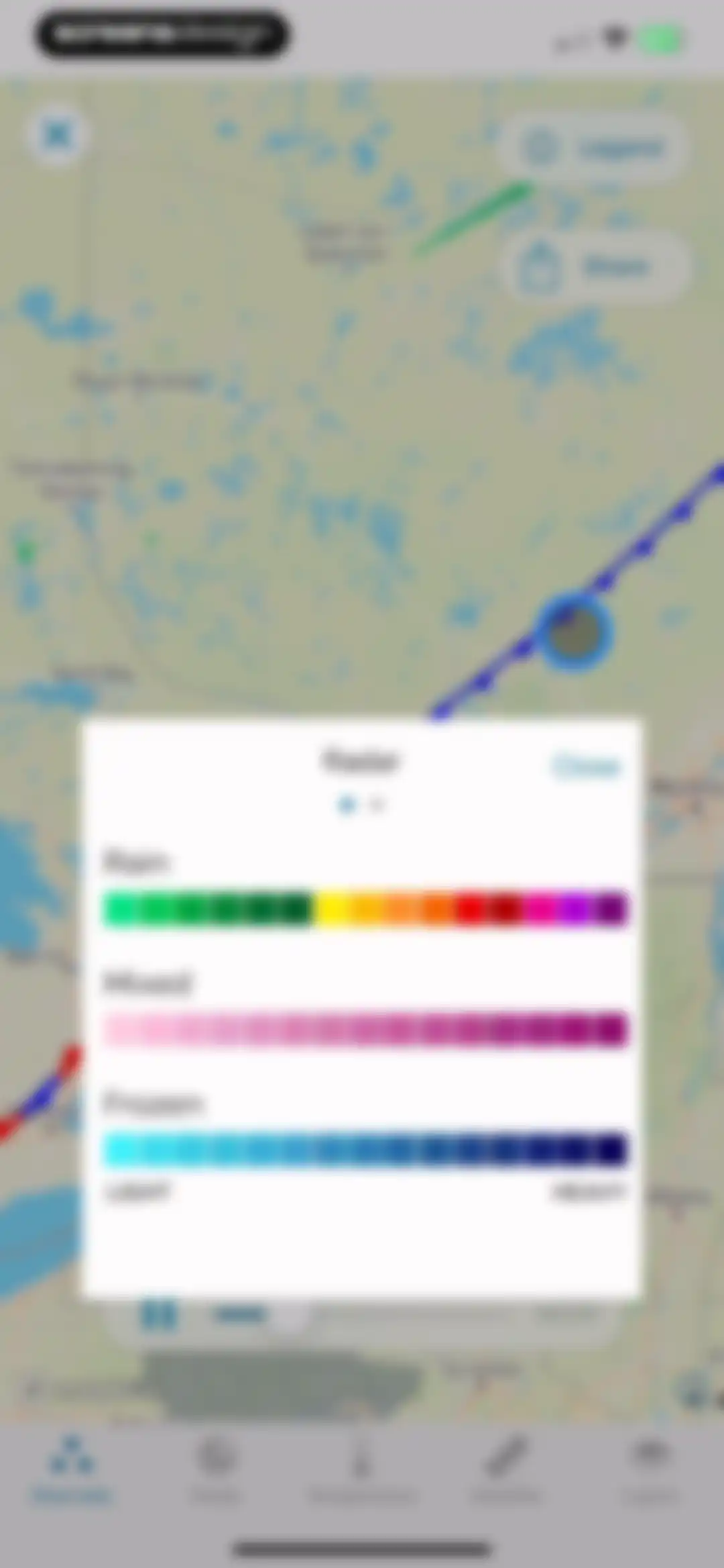 Weather Underground: Local Map screen 10