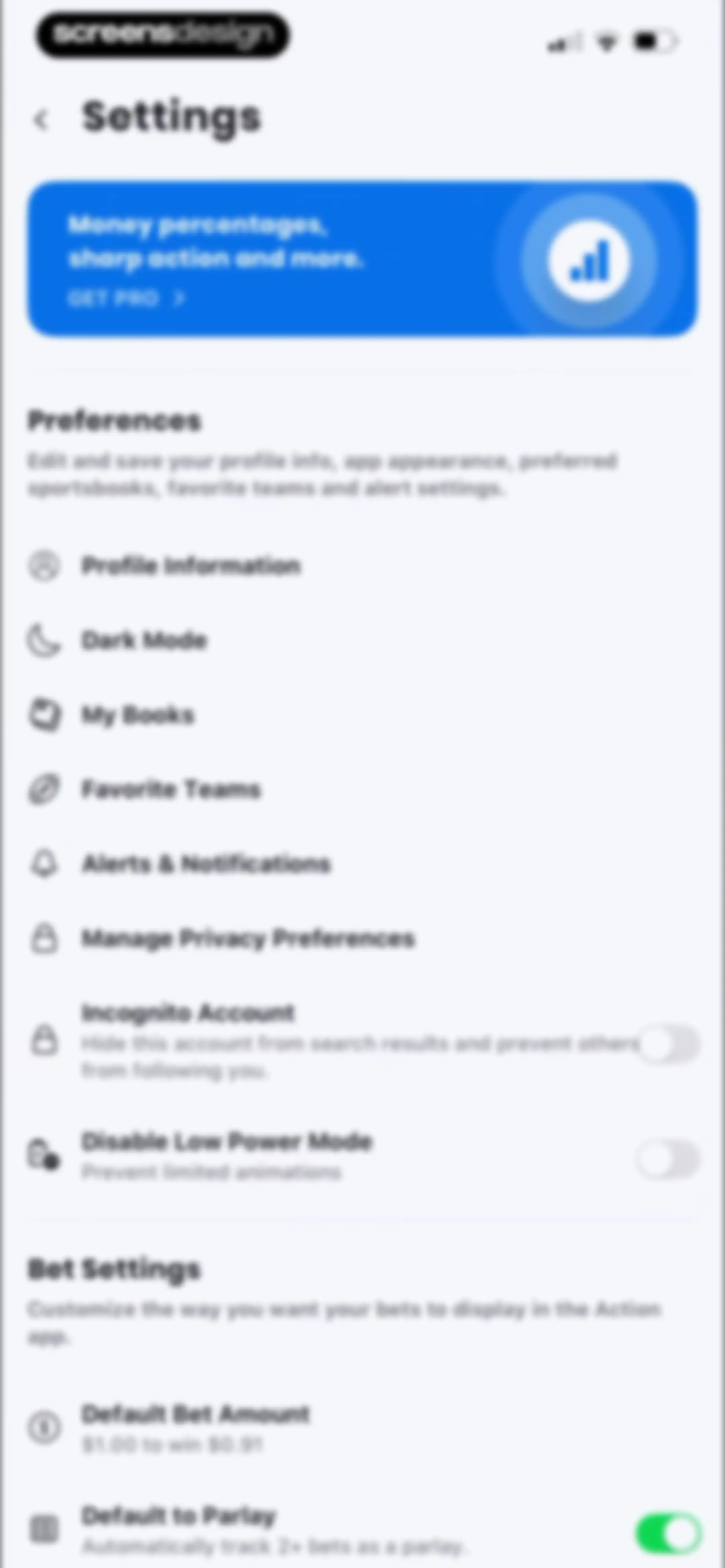 Action Network: Sports Betting screen 190