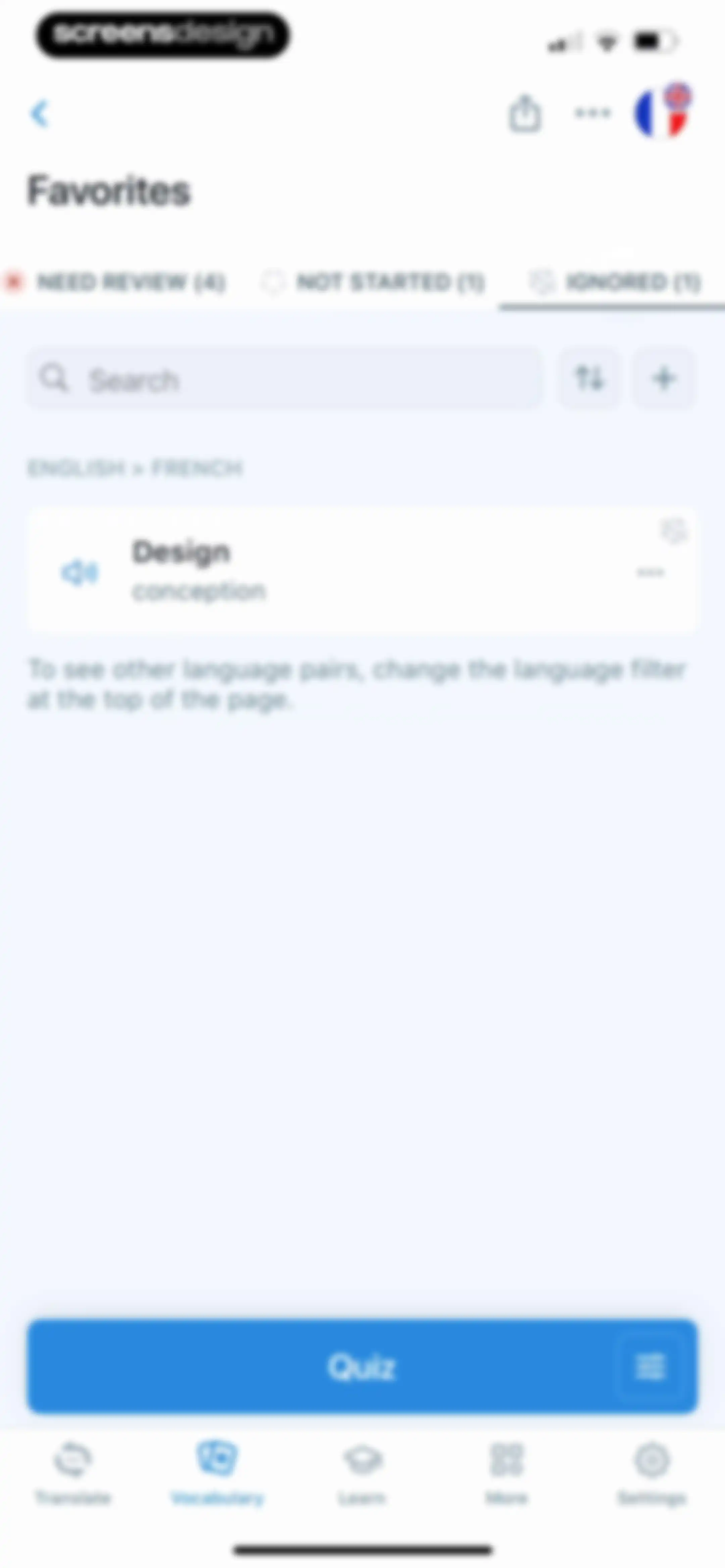 Reverso translate and learn screen 81
