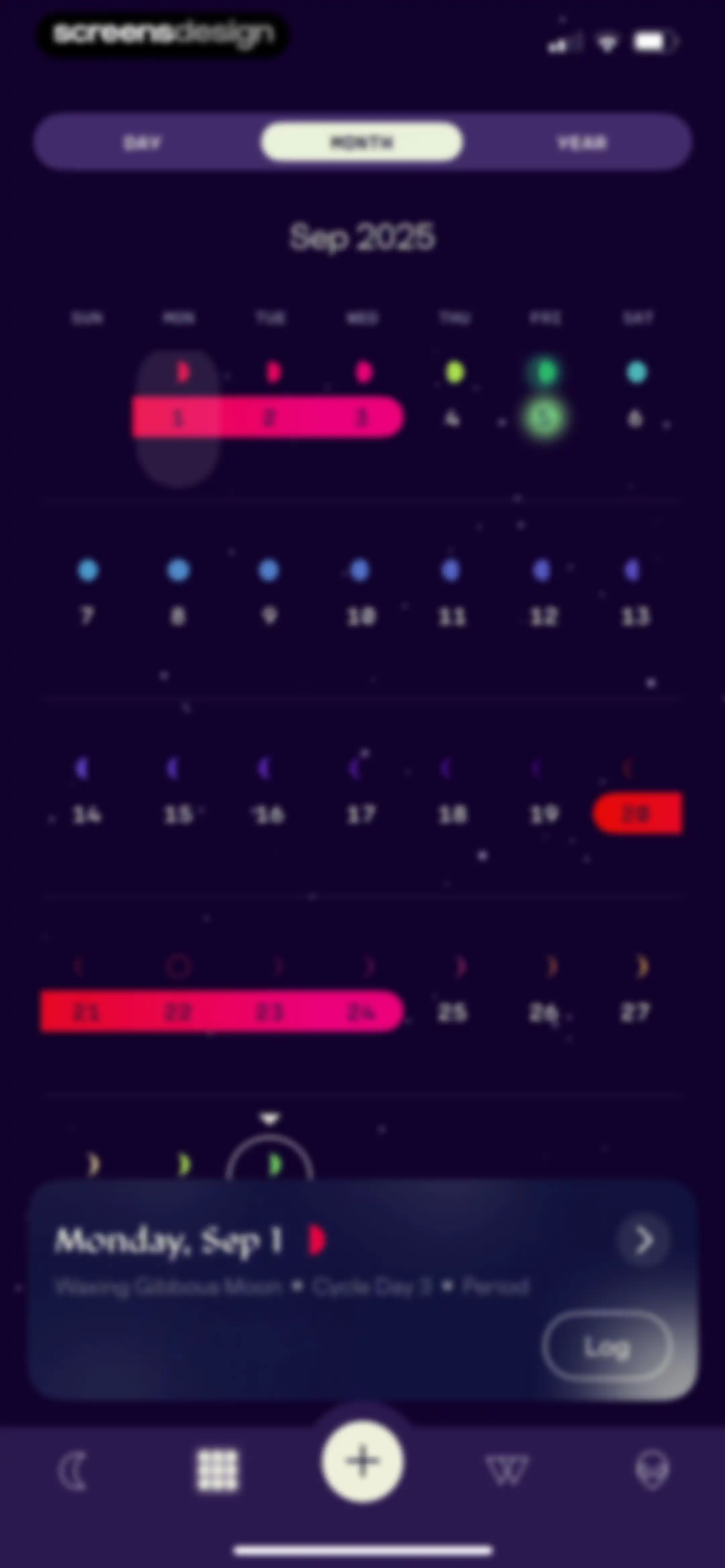 Stardust Period Tracker screen 96