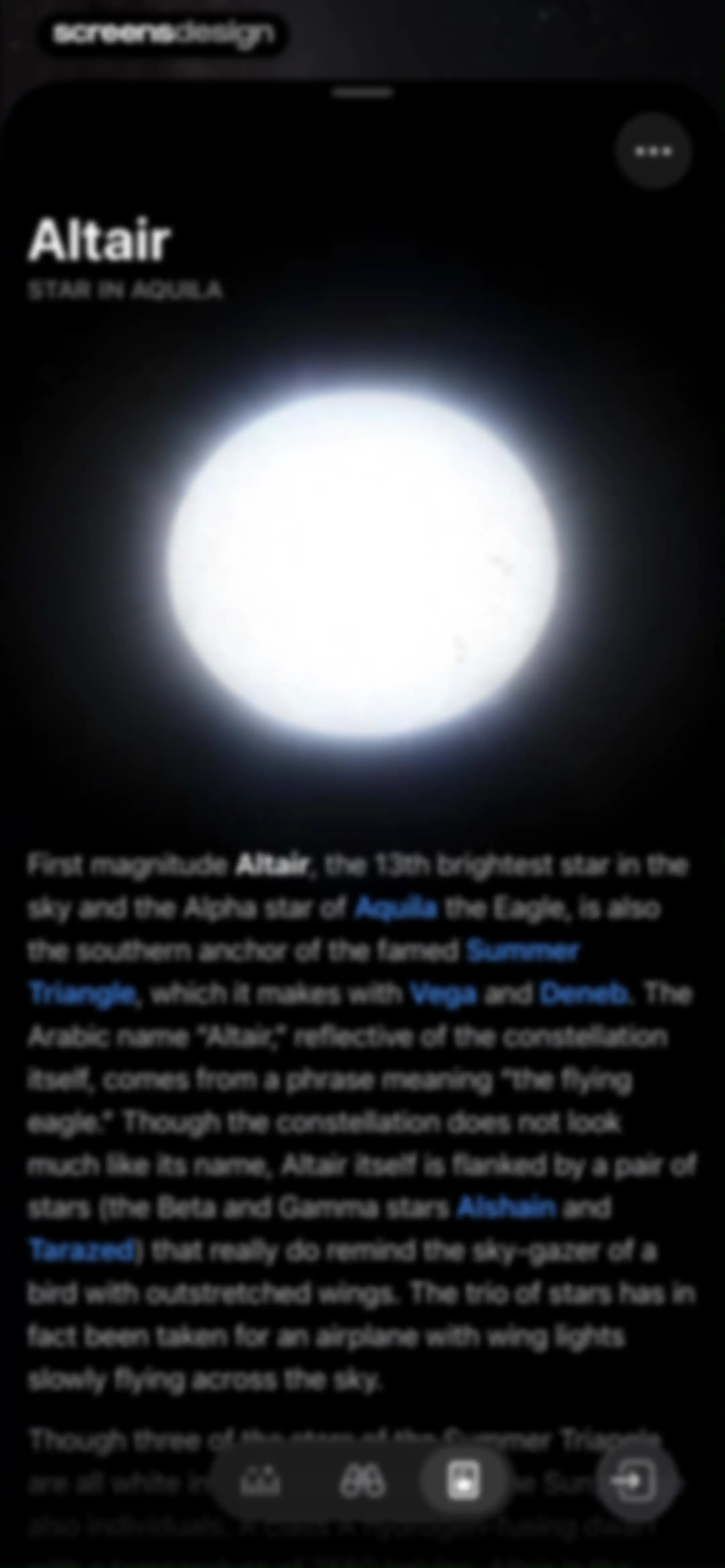Sky Guide screen 40
