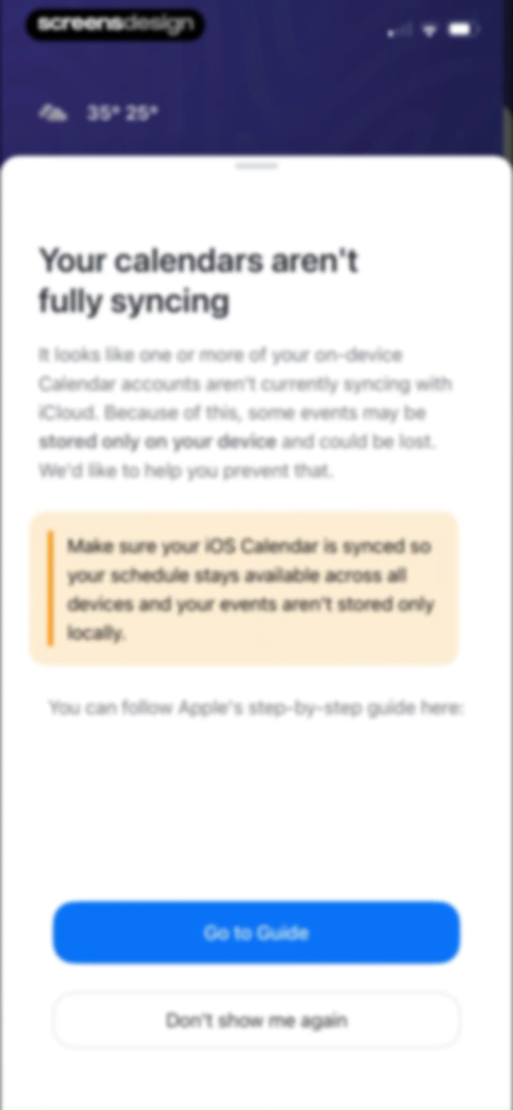 Calendars: Schedule Planner screen 84