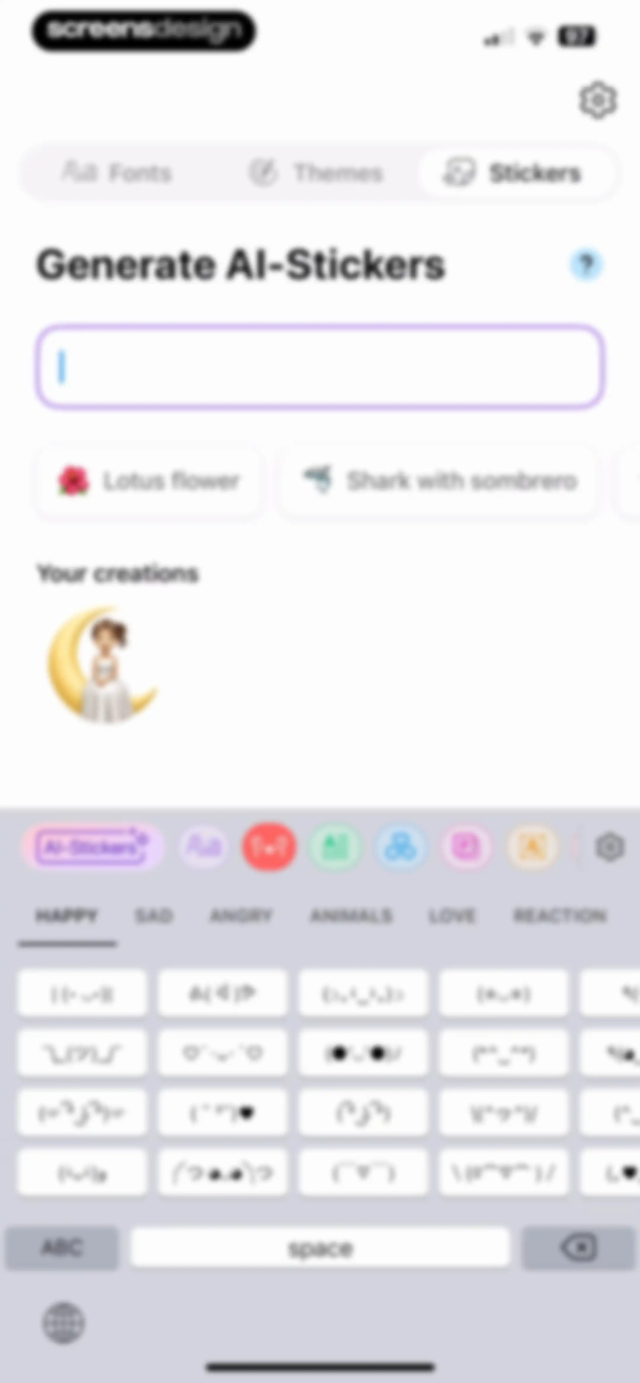 Fonts - AI Stickers screen 25