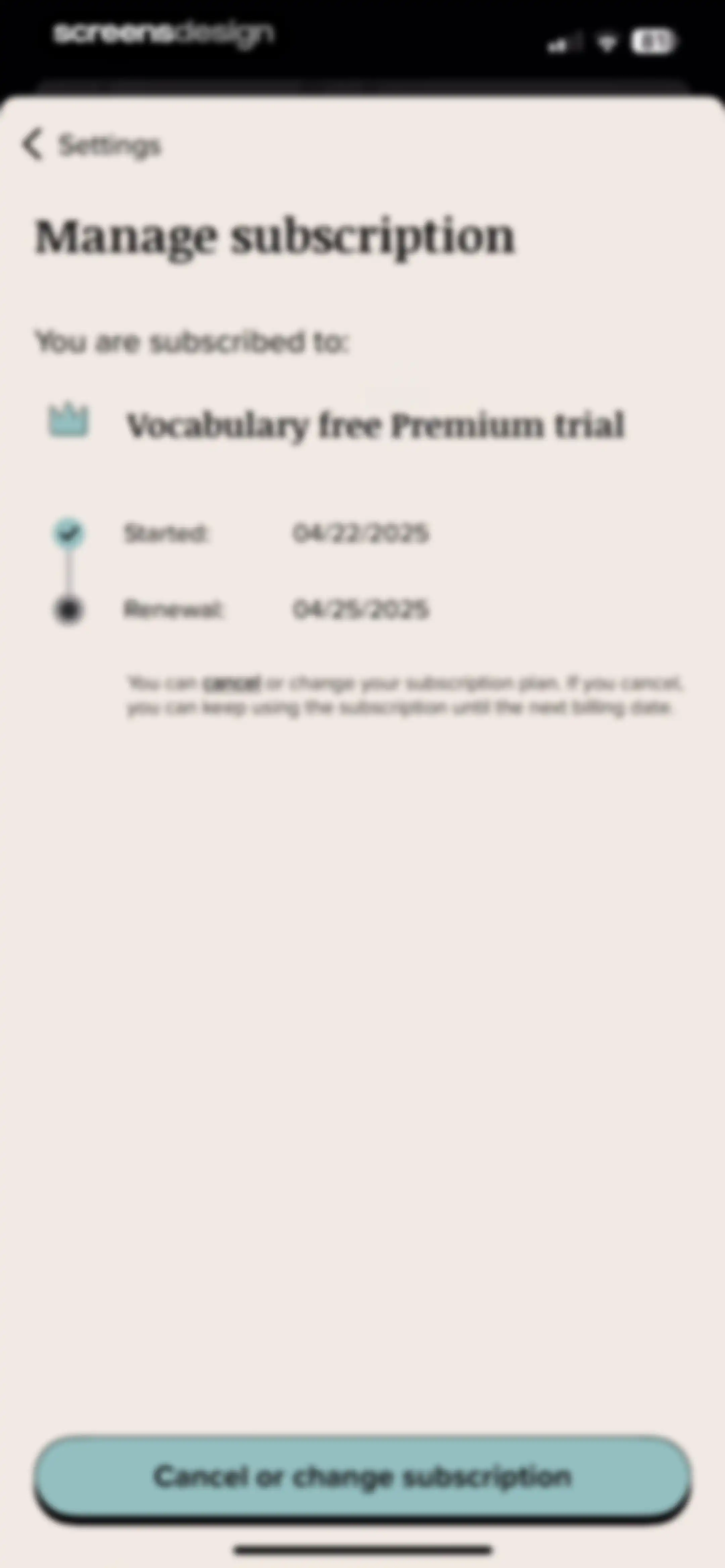 Vocabulary - Learn words daily screen 63