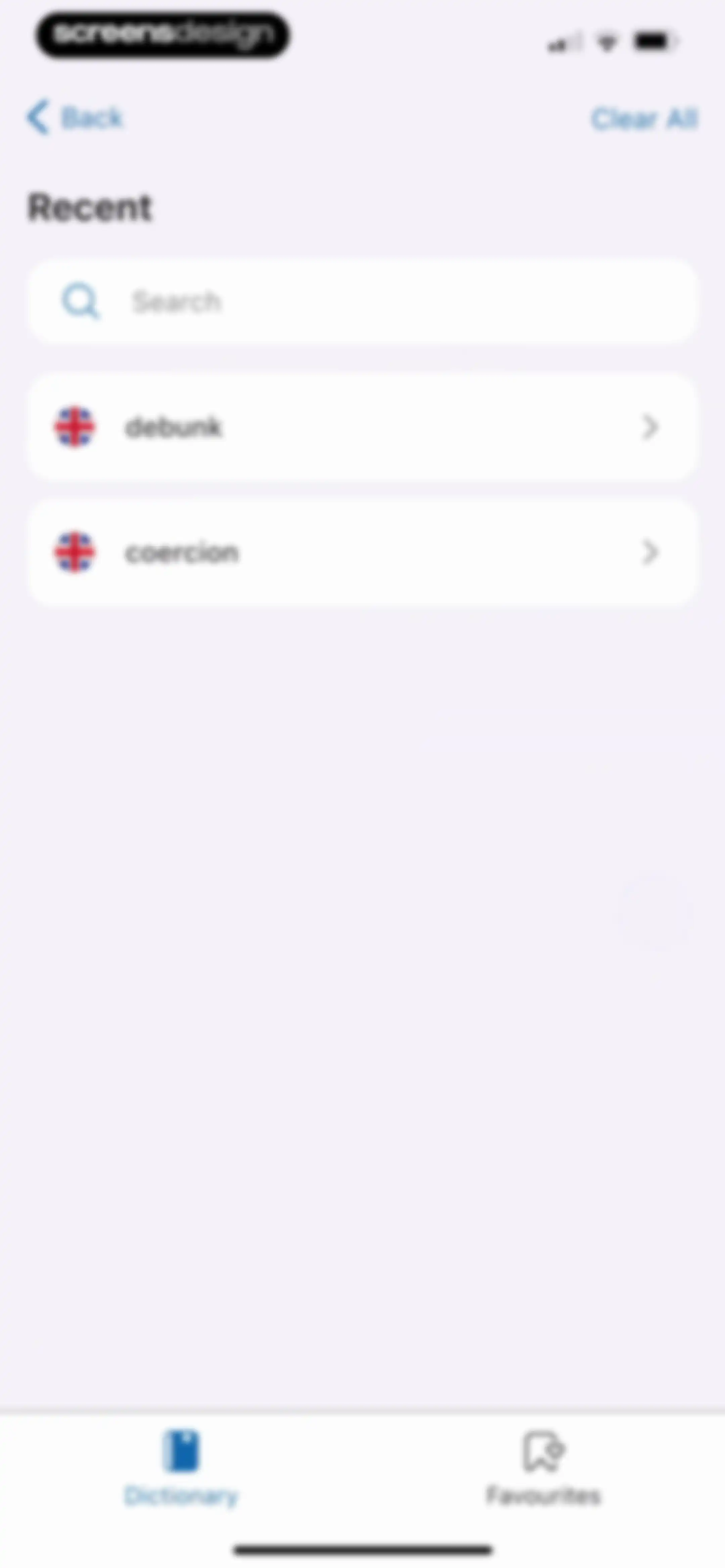 Oxford Dictionary & Thesaurus screen 22