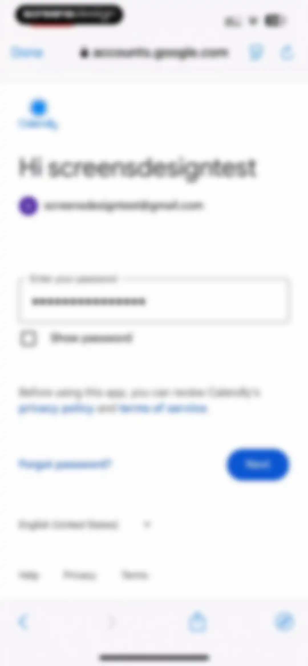 Calendly Mobile screen 6