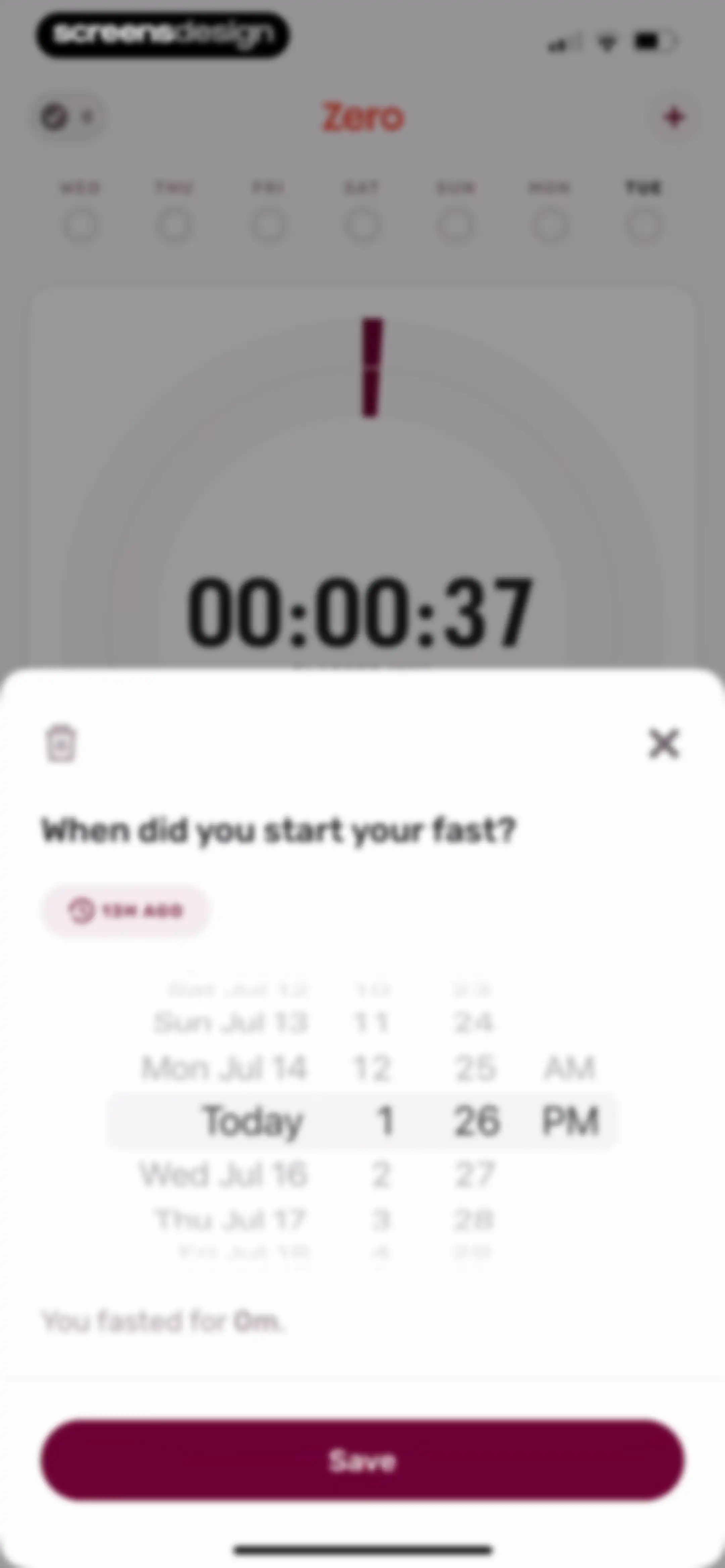 Zero: Fasting & Food Tracker screen 44