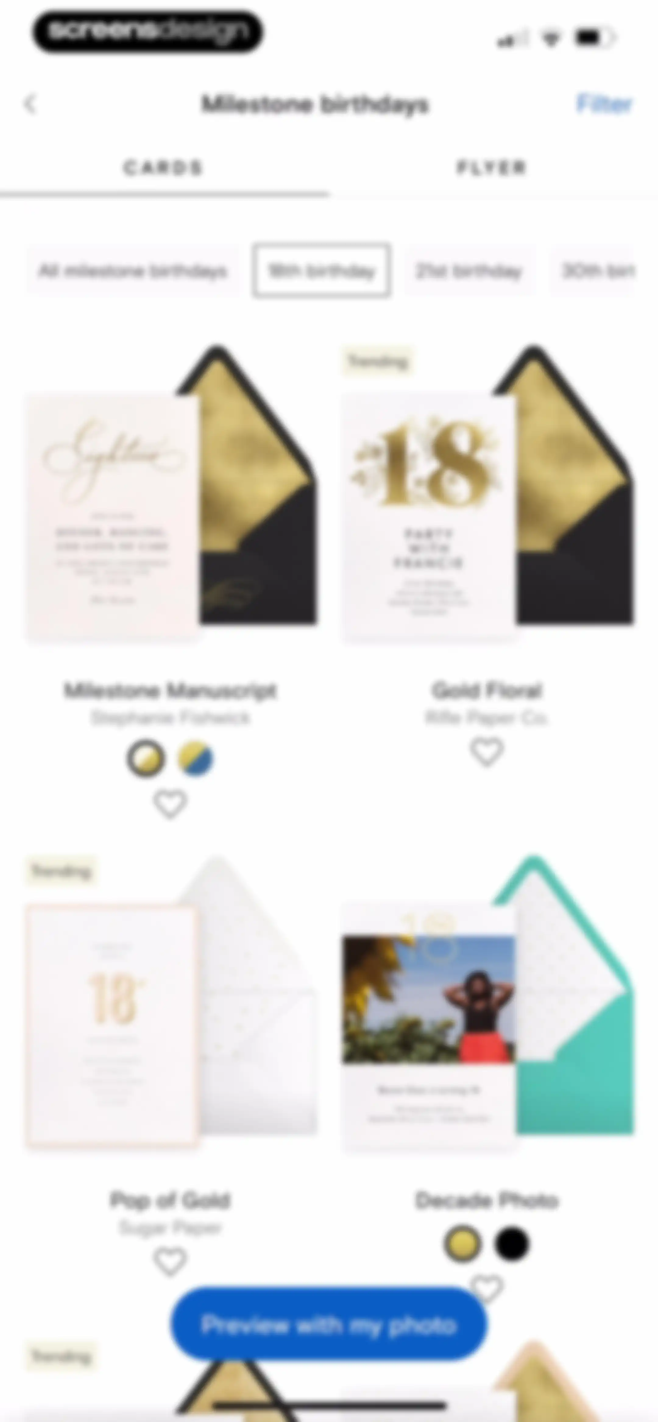 Paperless Post: Invitations screen 15
