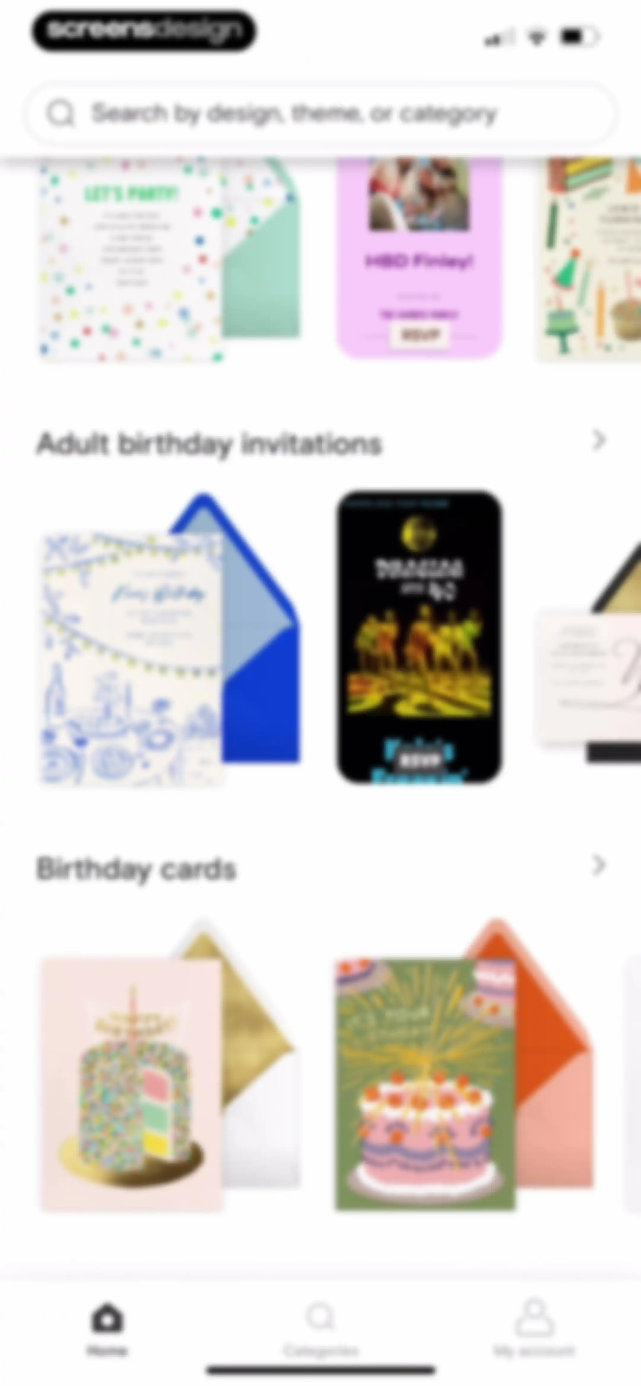 Paperless Post: Invitations screen 103