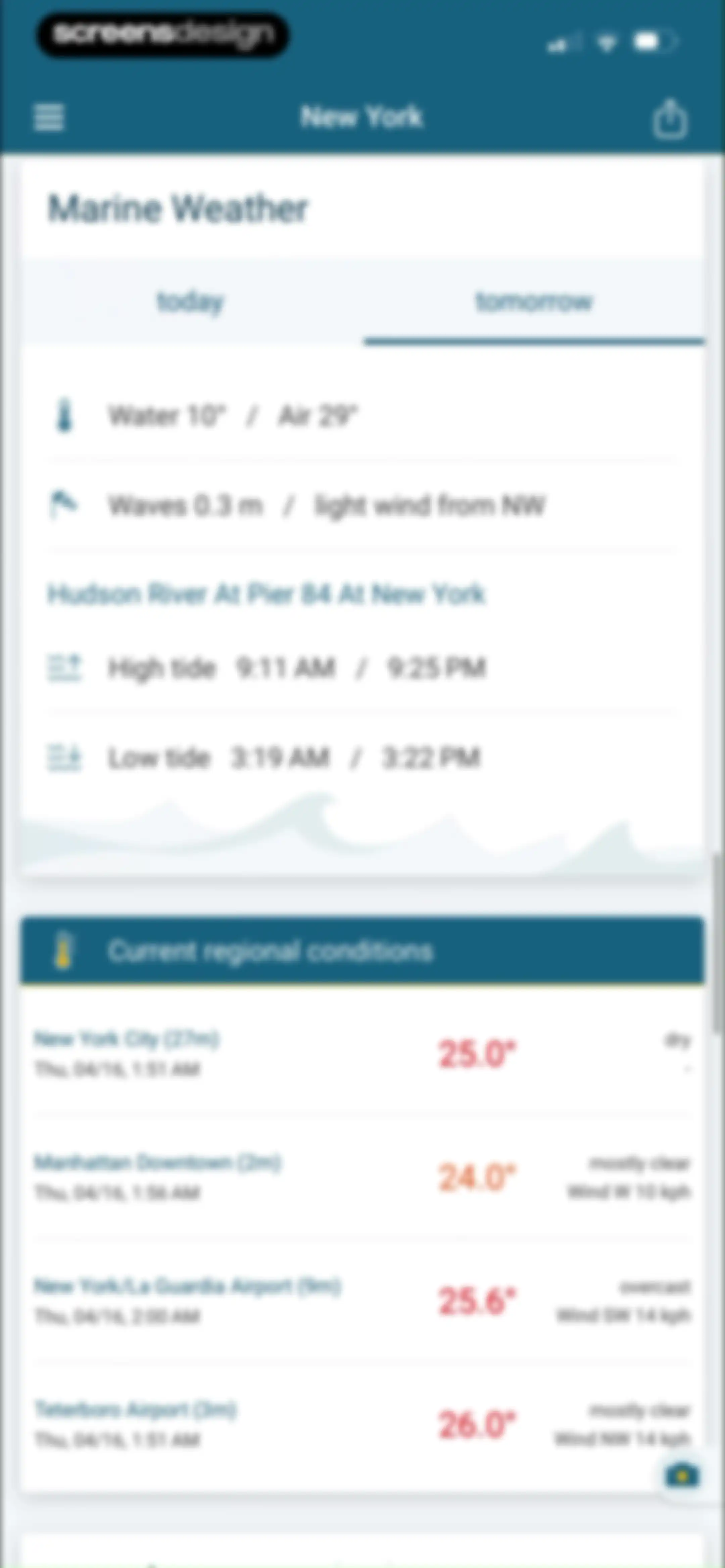 Weather & Radar screen 38