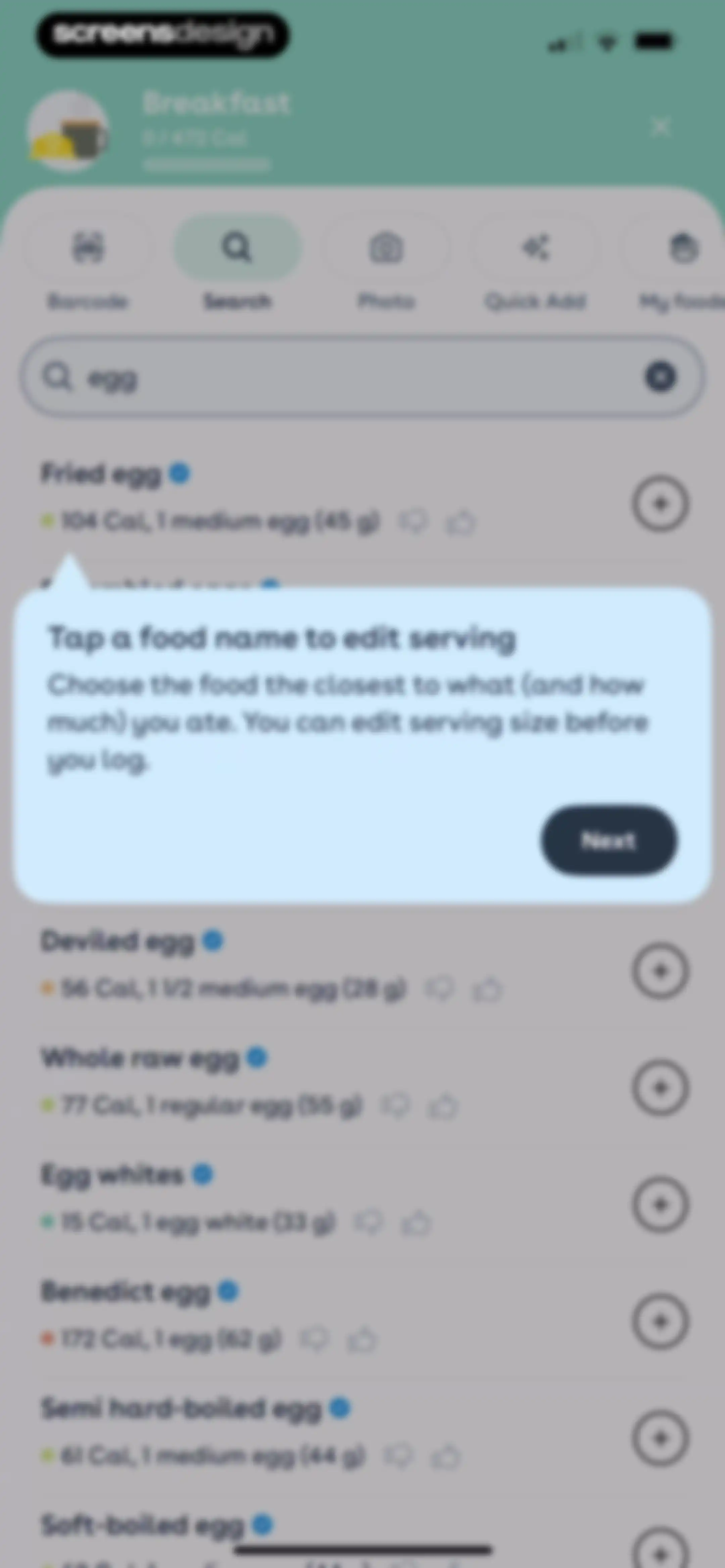 Foodvisor - AI Calorie Counter screen 100