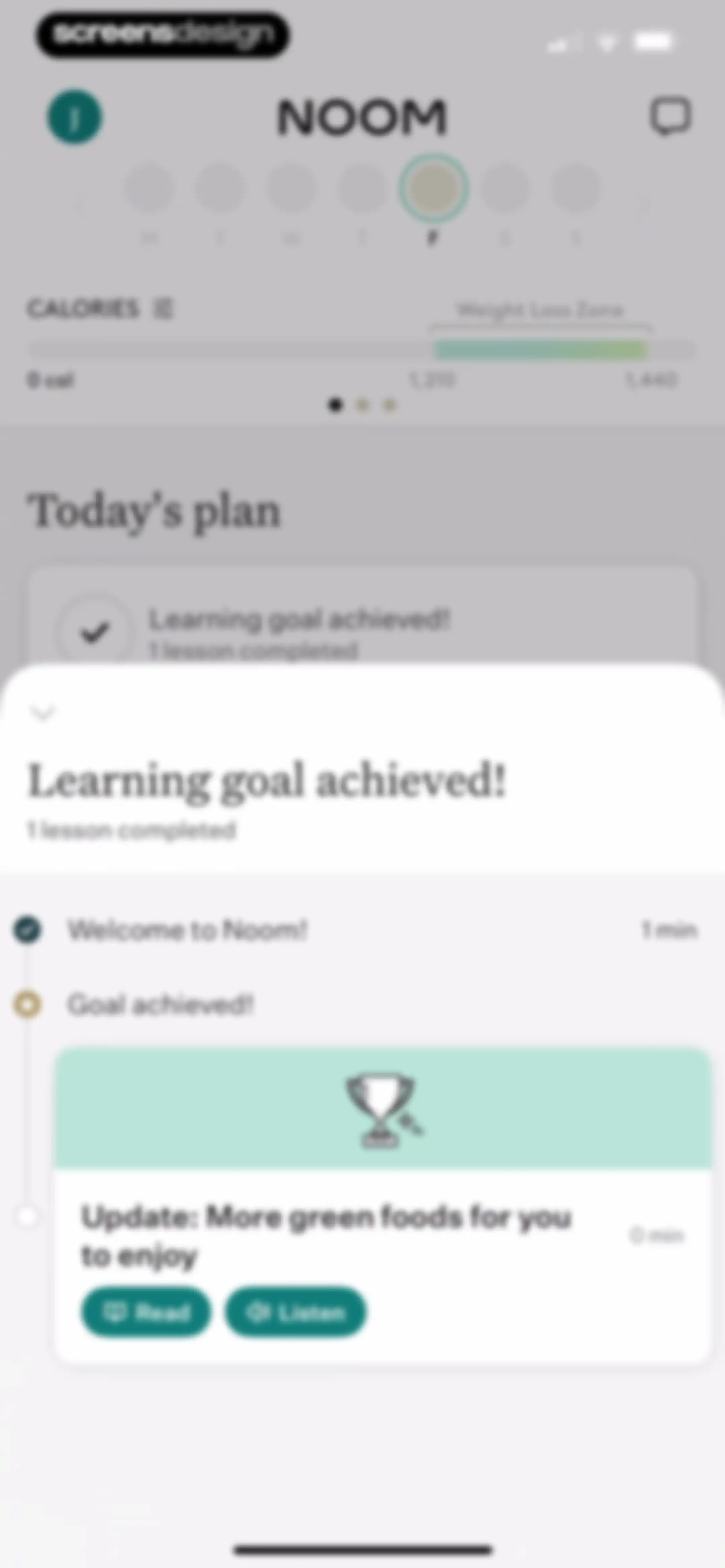 Noom Weight Loss, Food Tracker screen 122