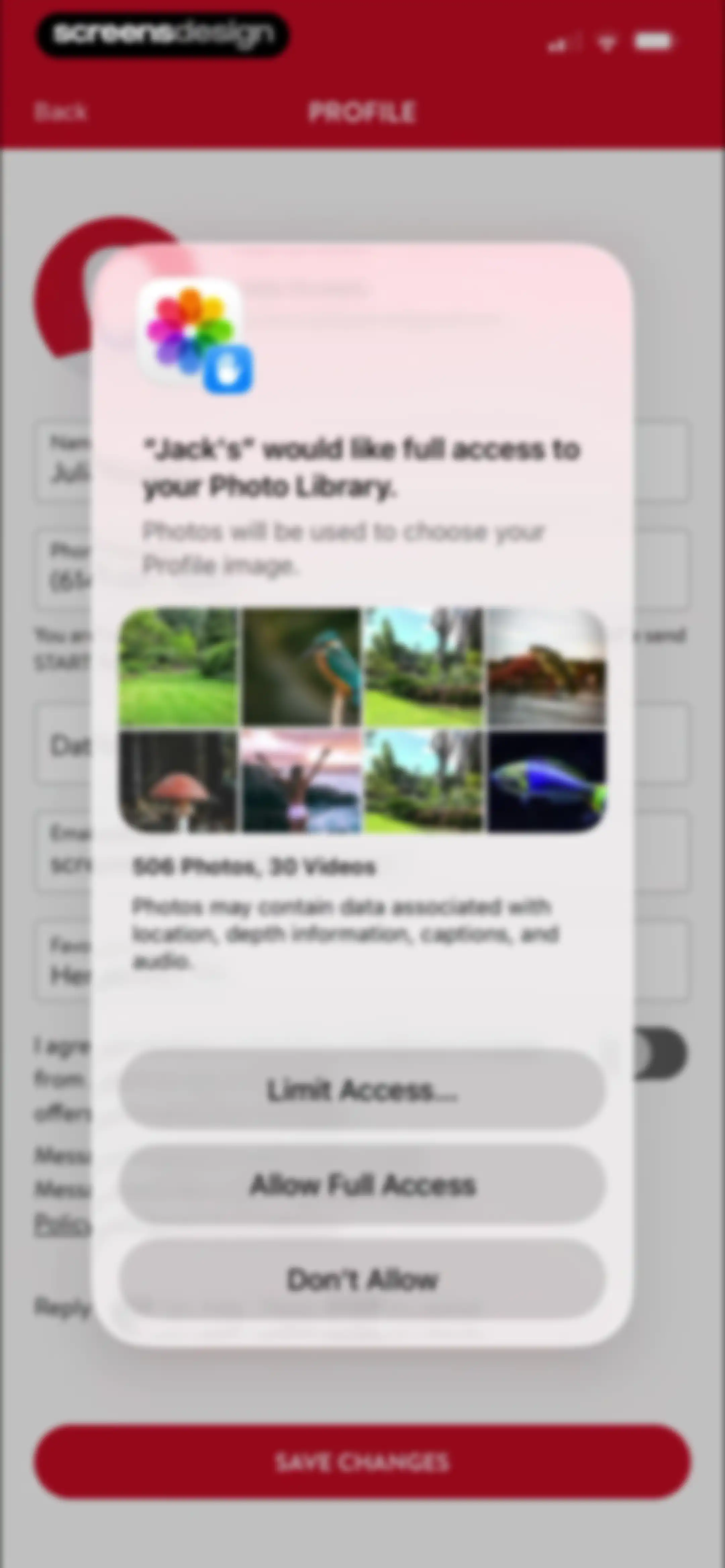 Jack's screen 72