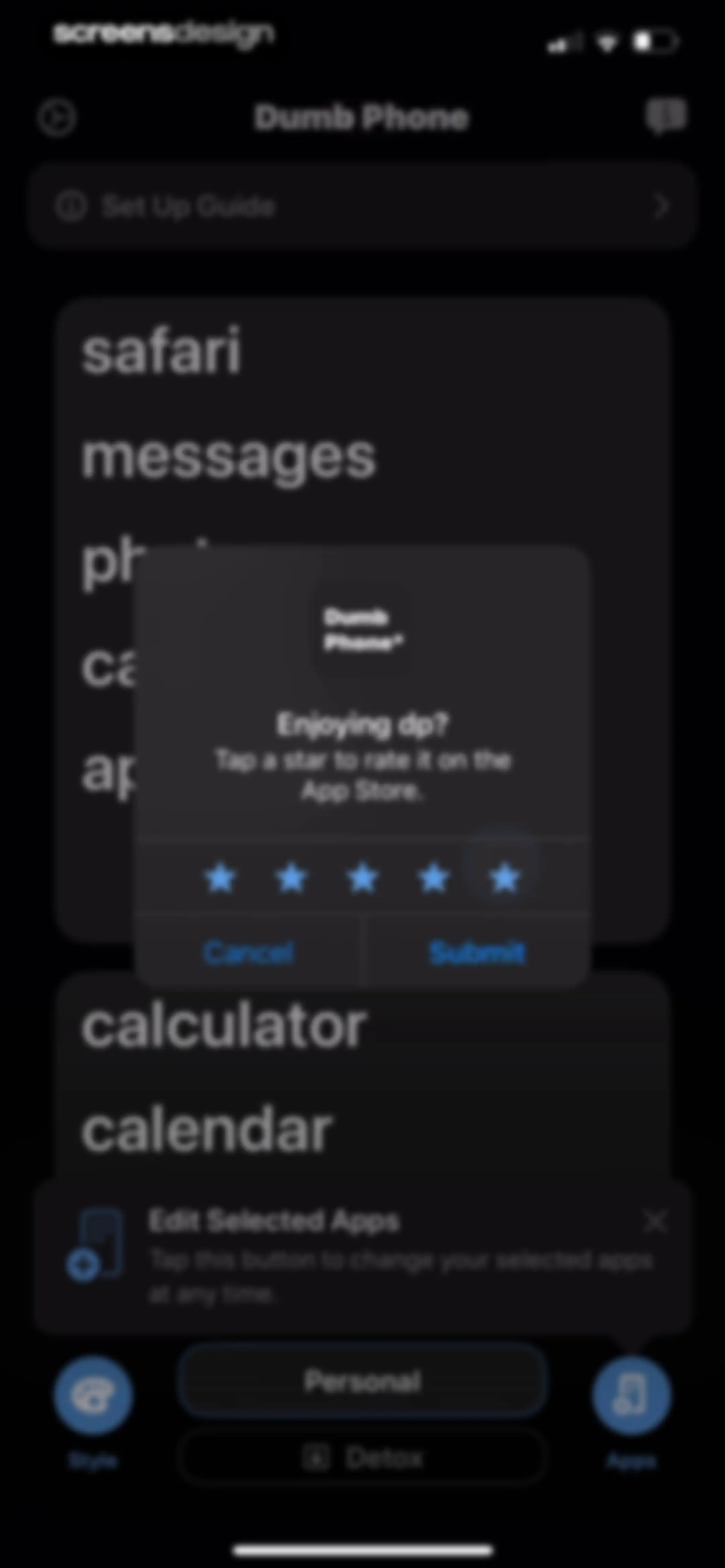 Dumb Phone (dp) screen 38