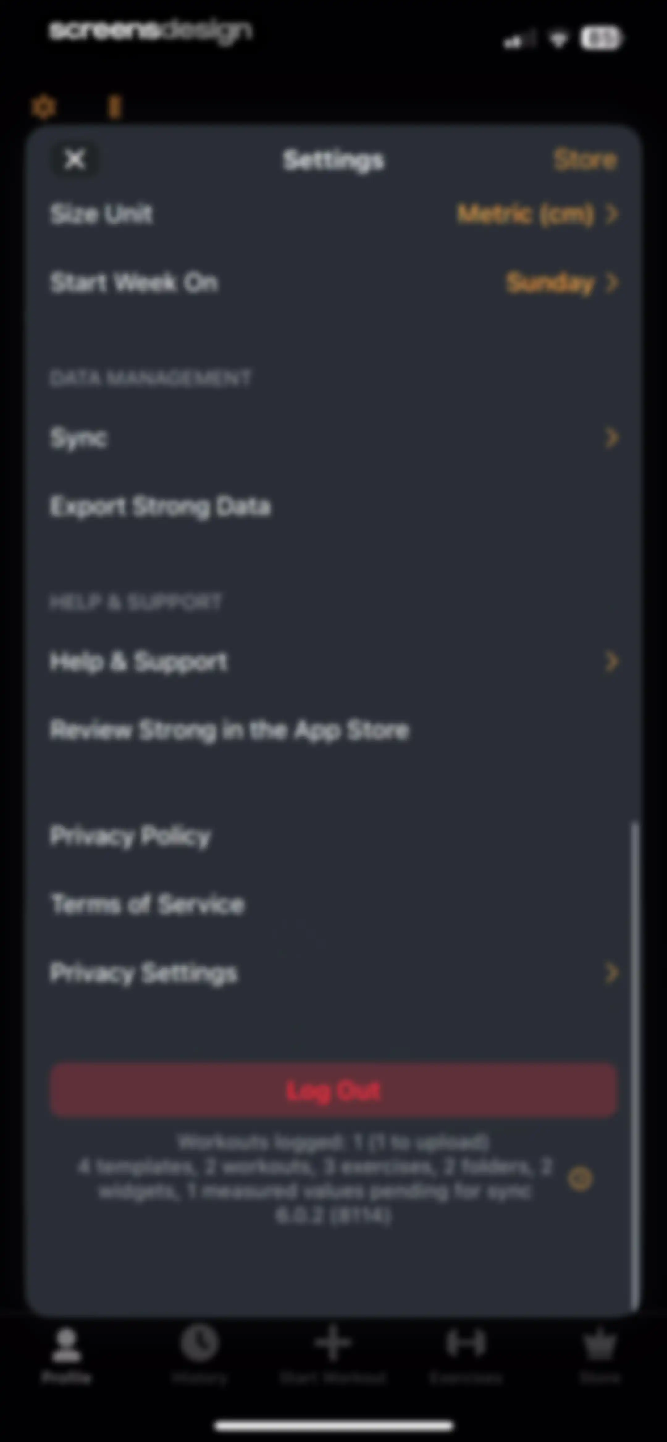 Strong Workout Tracker Gym Log screen 152