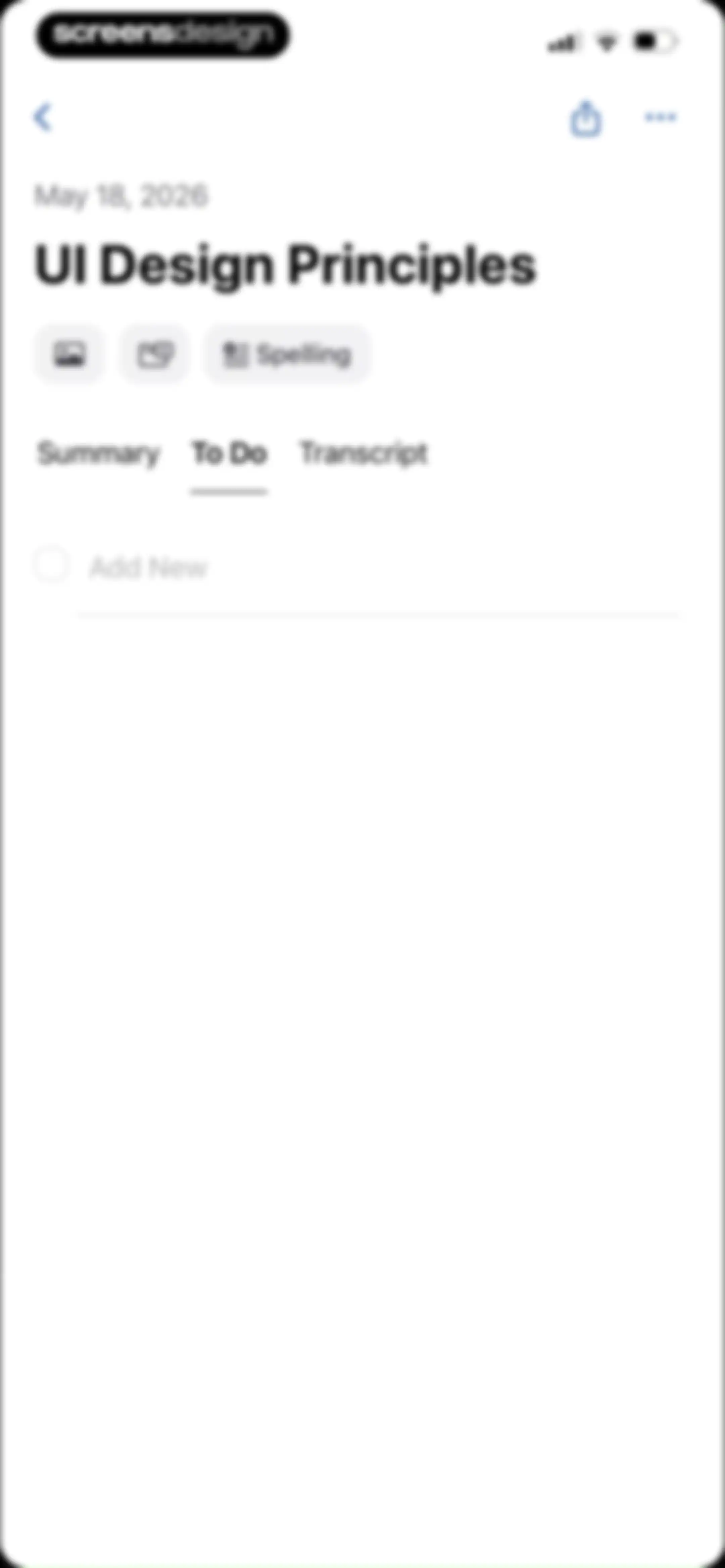 Cue: AI Note Taker & Recorder screen 69