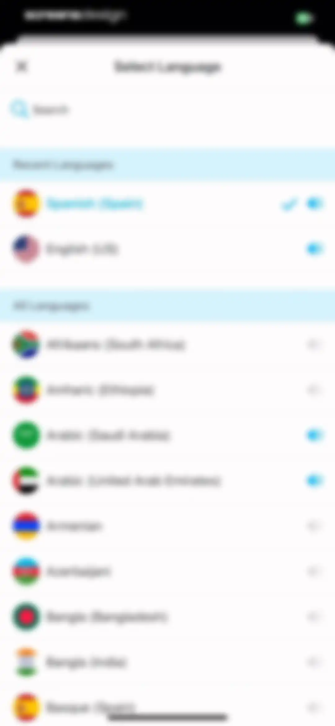 Dialog - Translate Speech screen 10