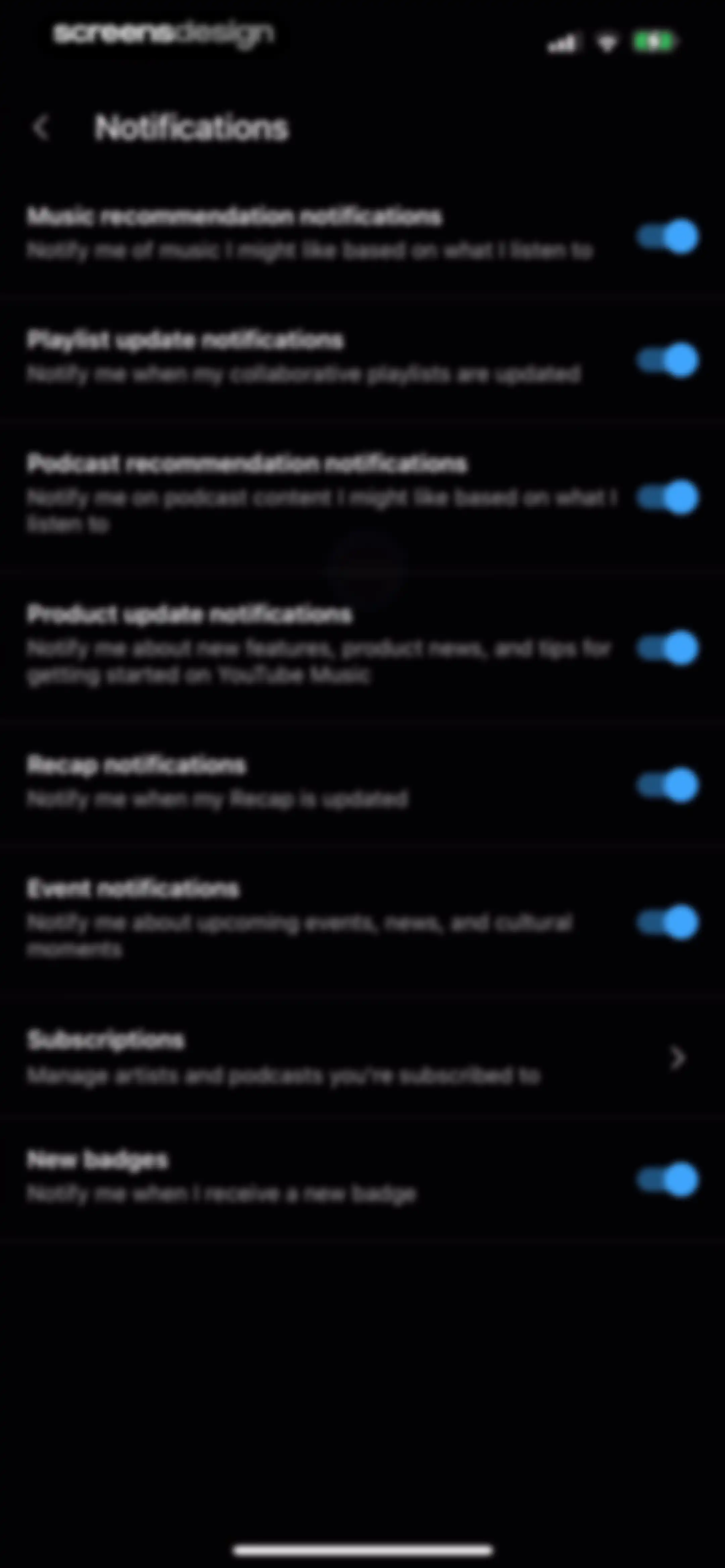YouTube Music screen 189
