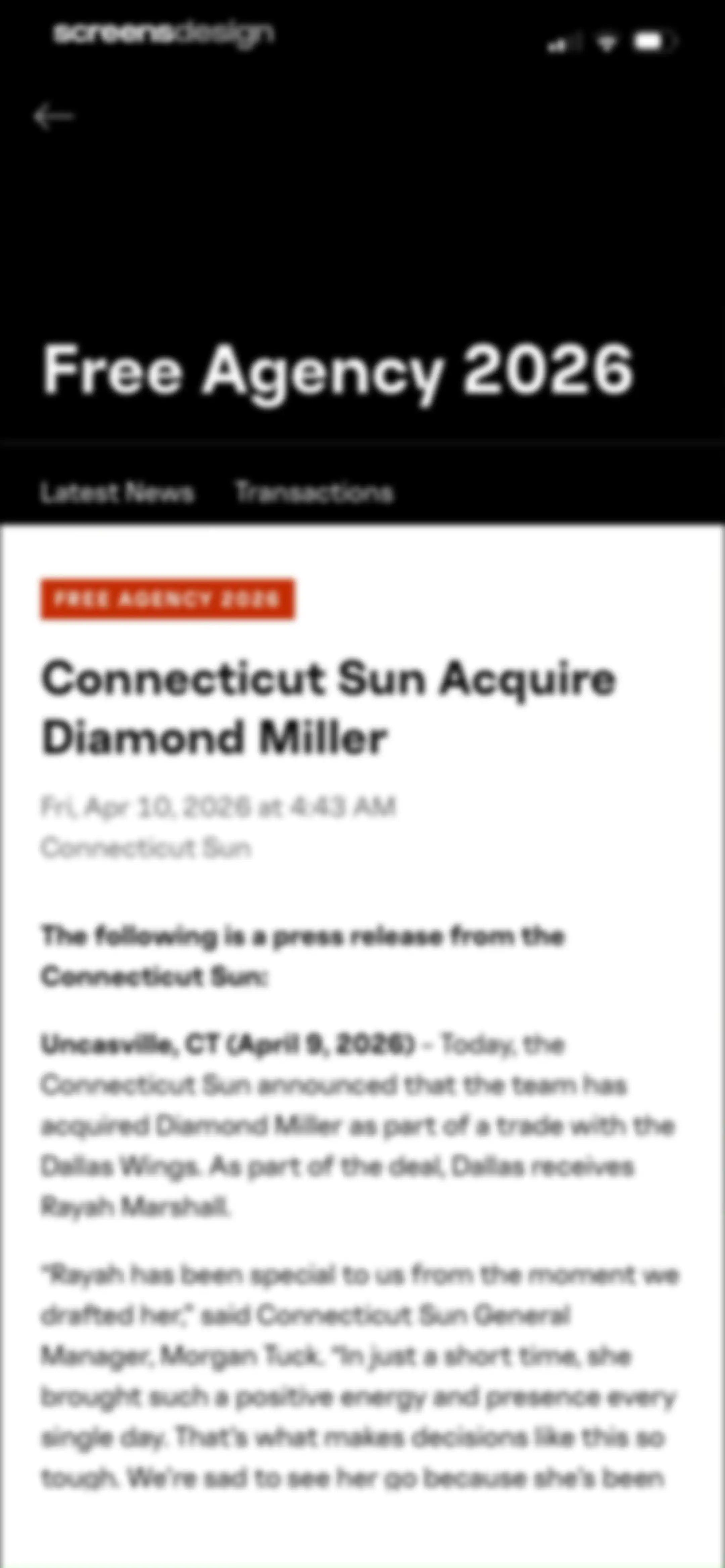 WNBA: Live Games & Scores screen 22