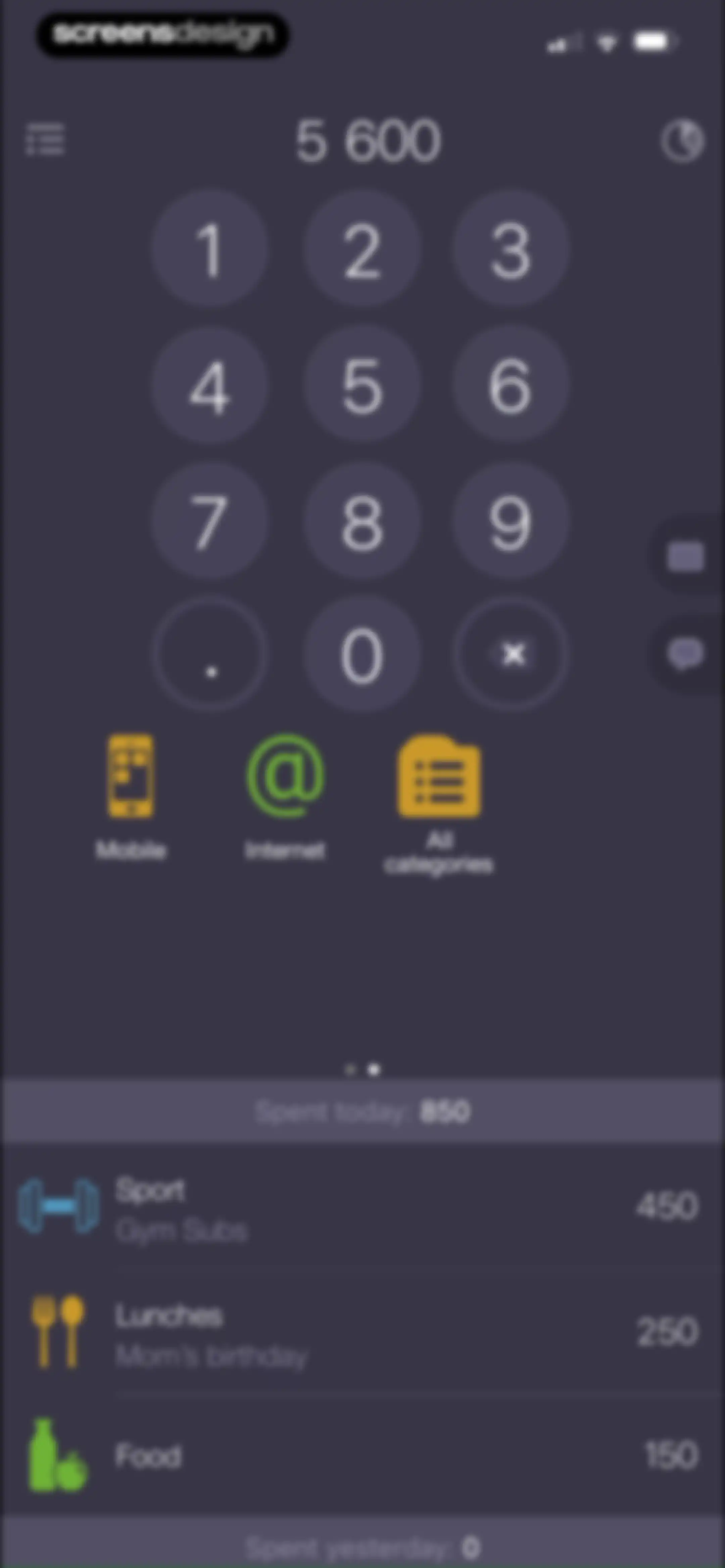 Expenses OK - expenses tracker screen 4