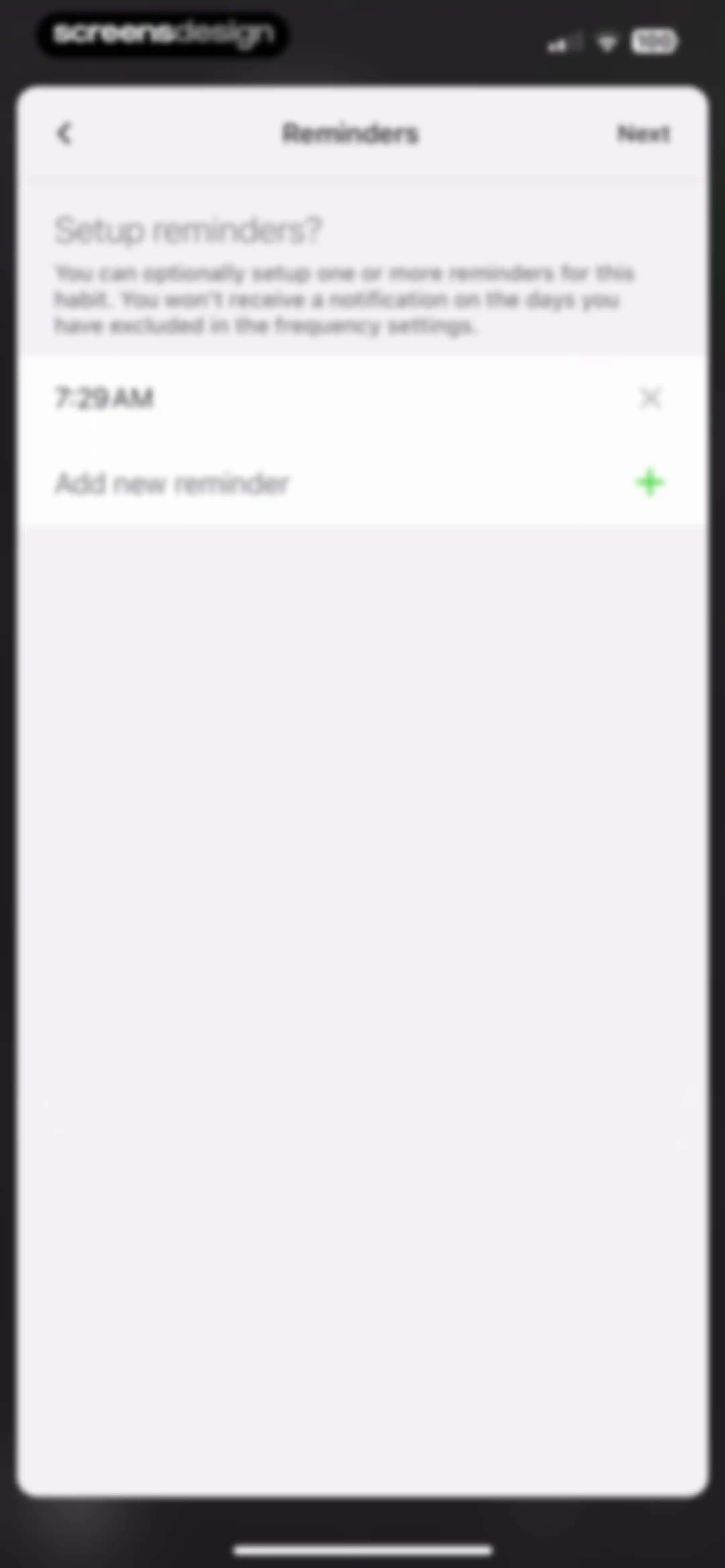 Today Habit tracker screen 46