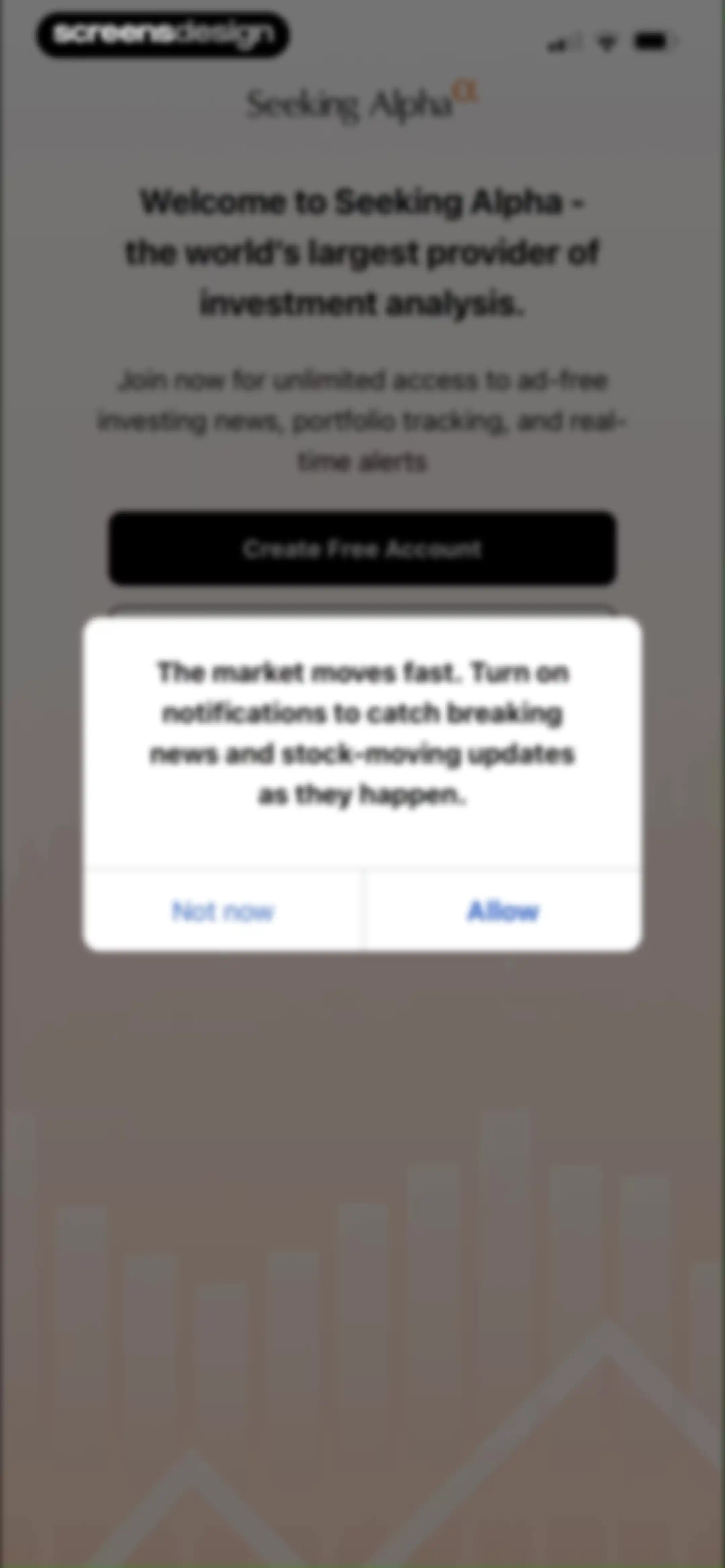 Seeking Alpha: News & Analysis screen 2