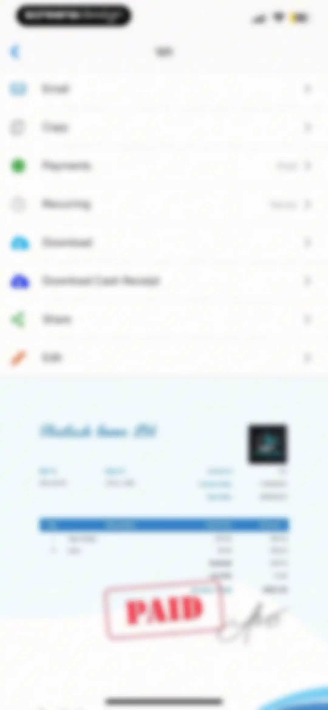 Invoice Maker by Invoice Home screen 39