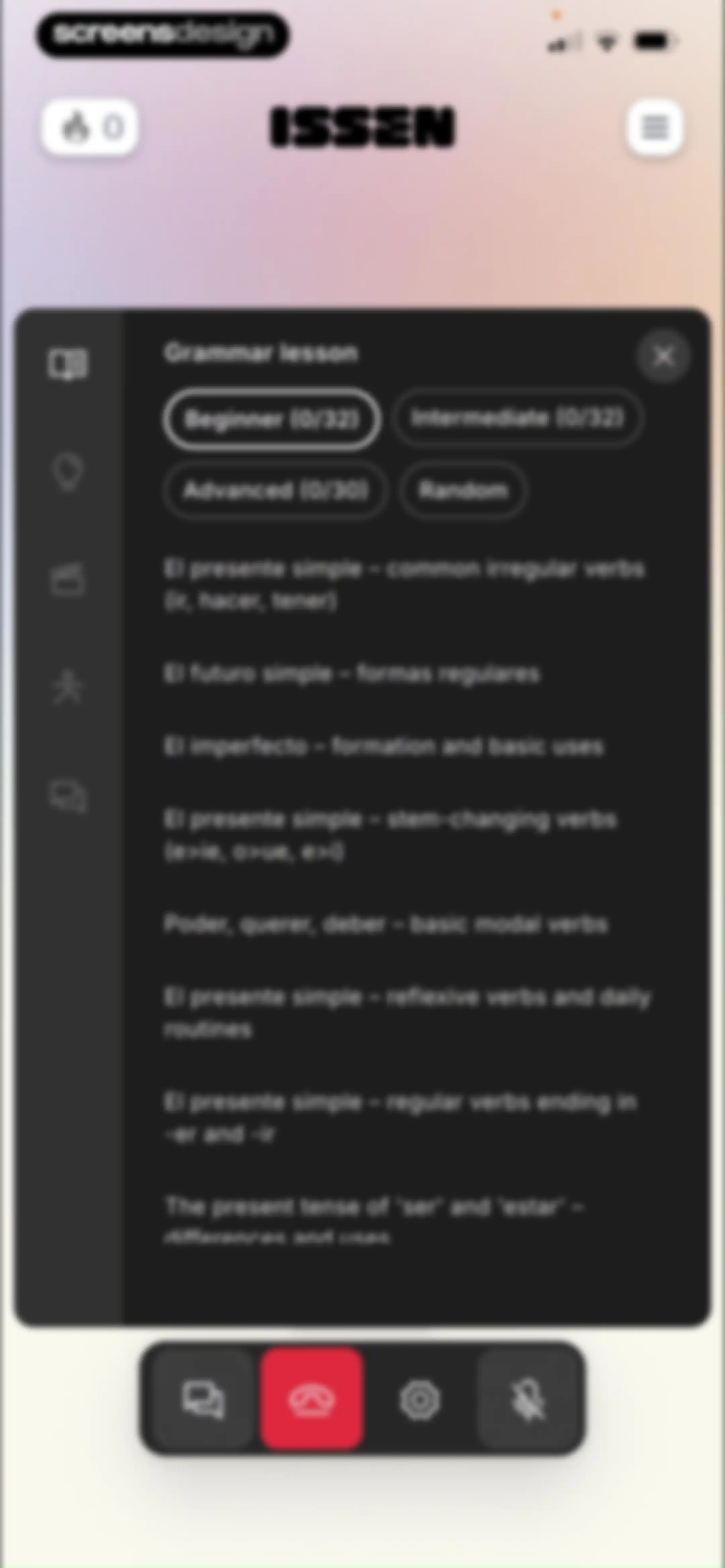 ISSEN - Voice Tutor screen 23