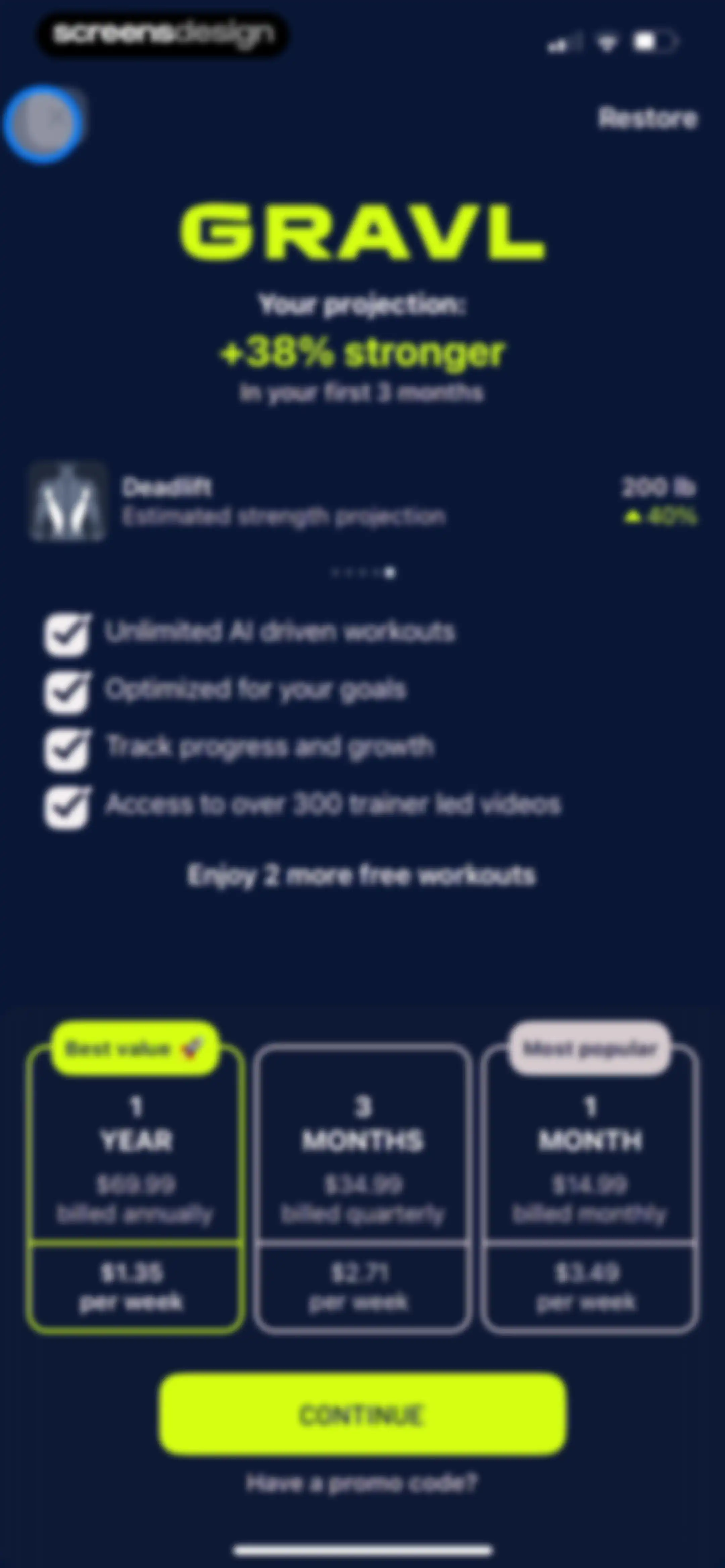 Personal Trainer: Gravl screen 143