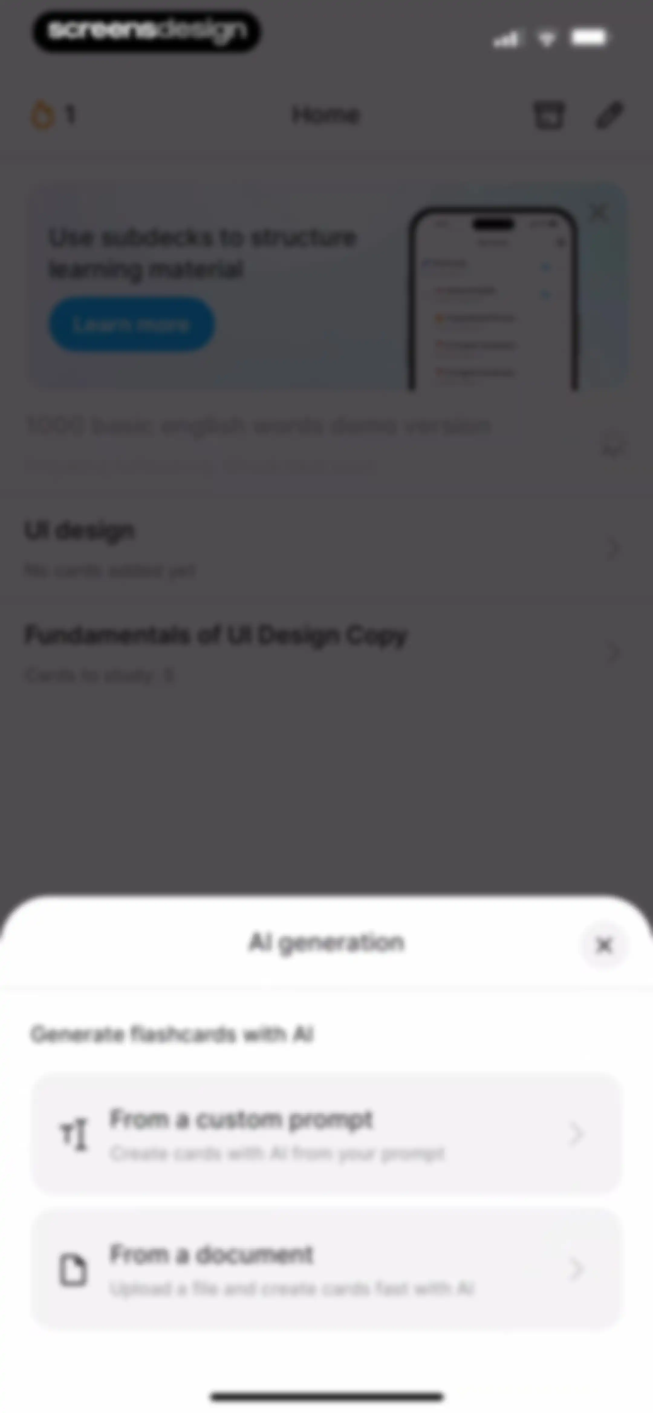 Noji - Flashcards study app screen 94