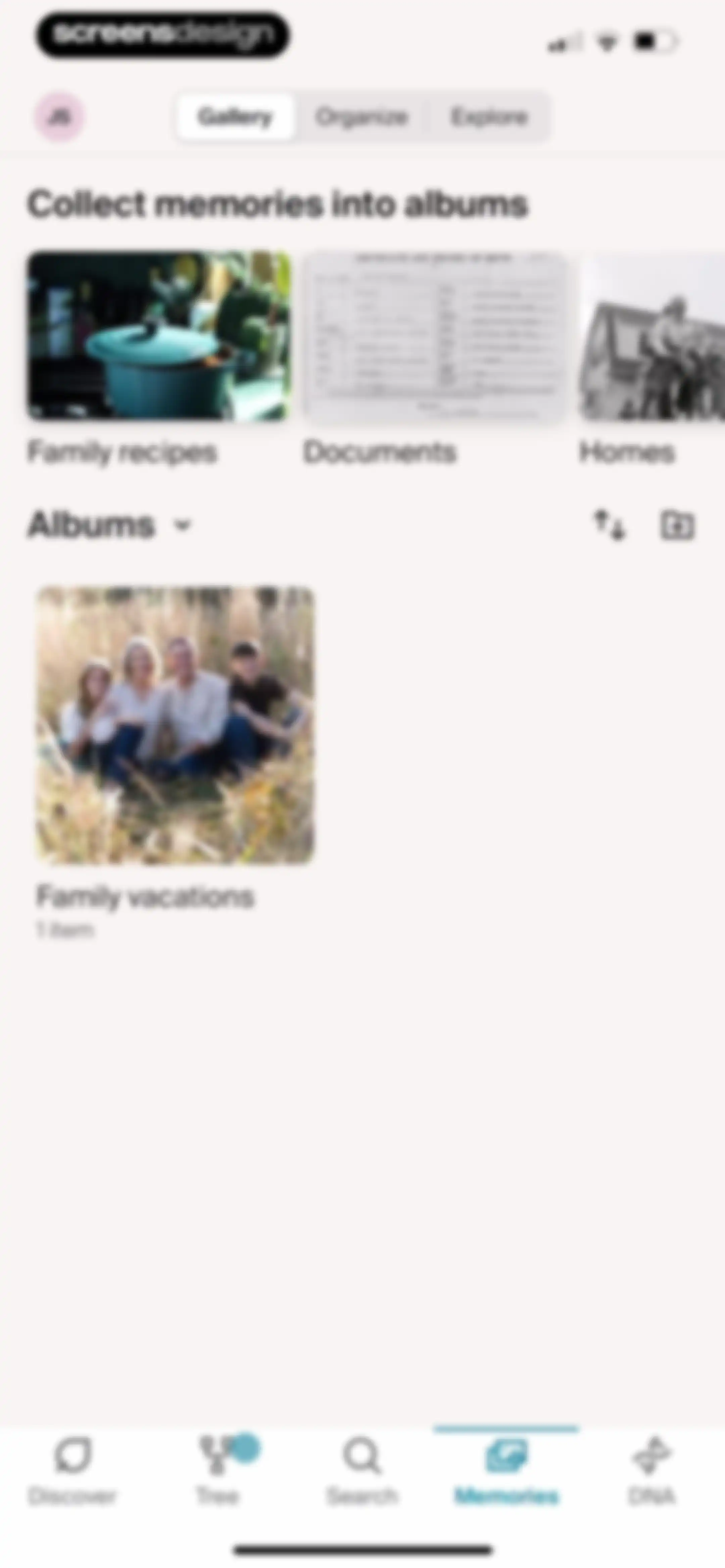 Ancestry: Family History & DNA screen 267