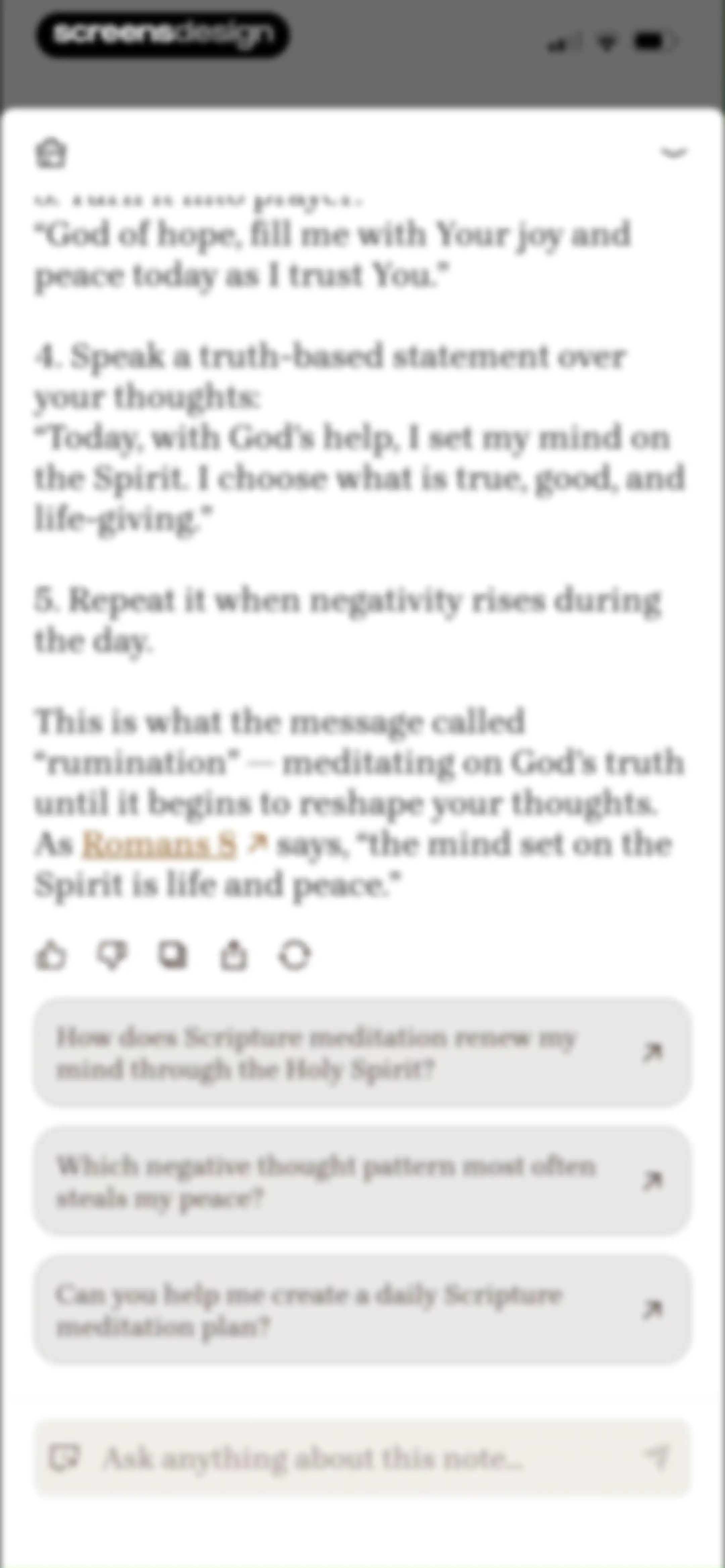 Bible Note: Sermon Notes screen 38