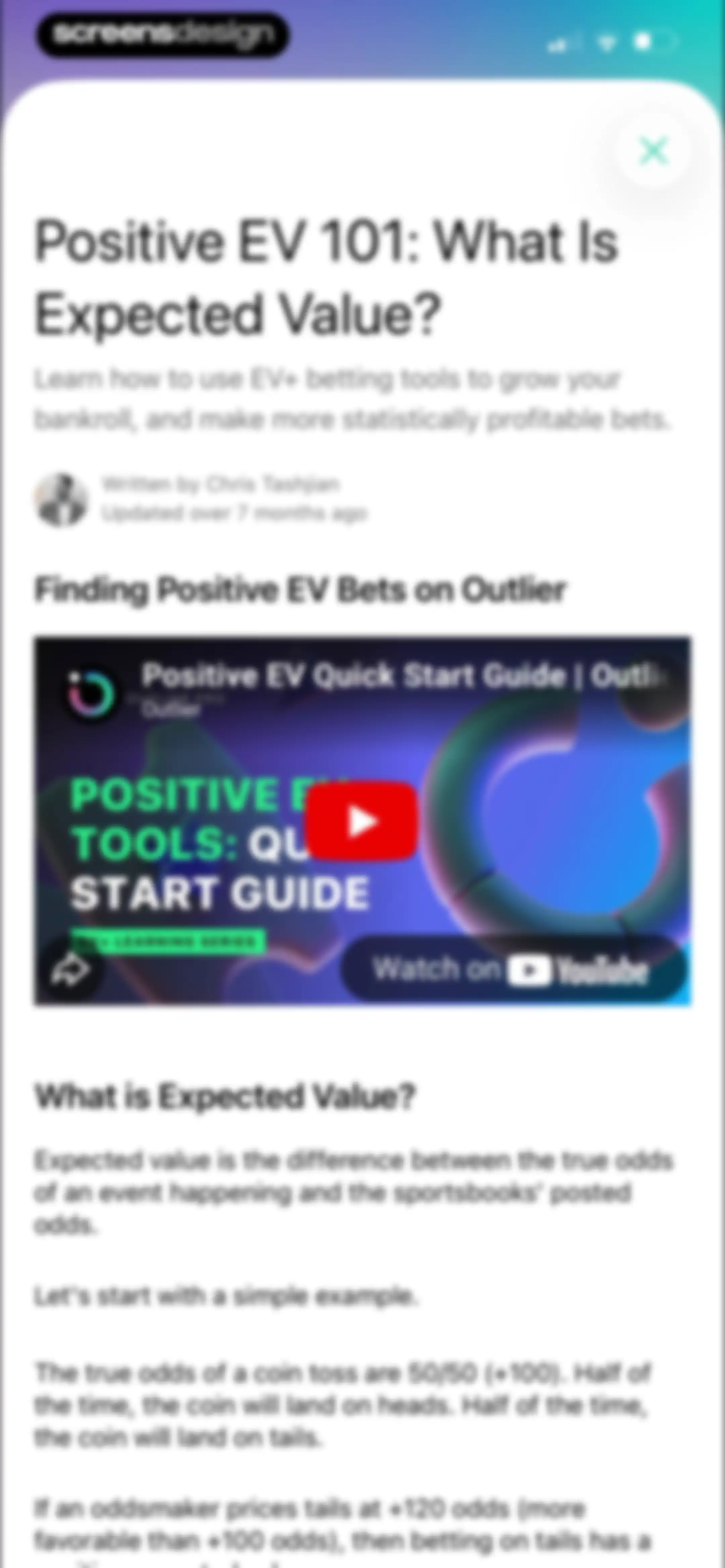 Outlier: Smart Sports Betting screen 108