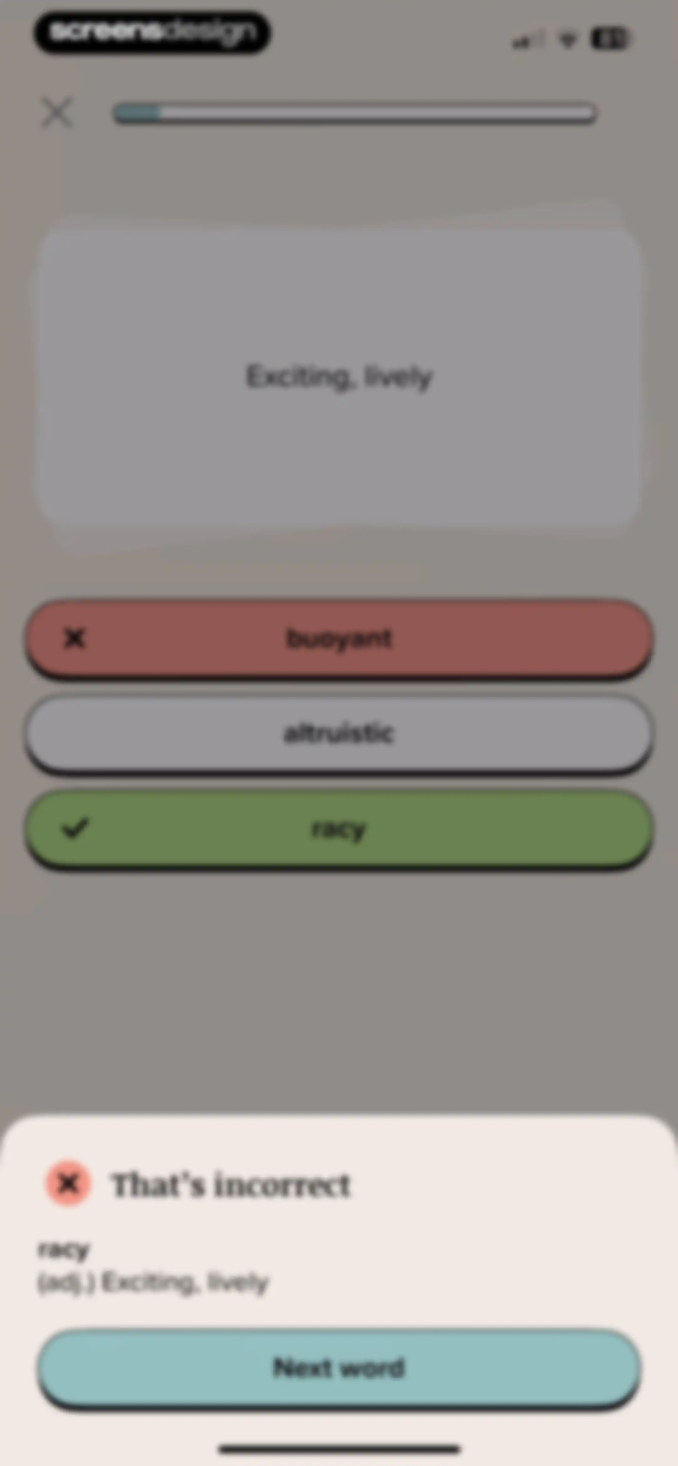 Vocabulary - Learn words daily screen 51