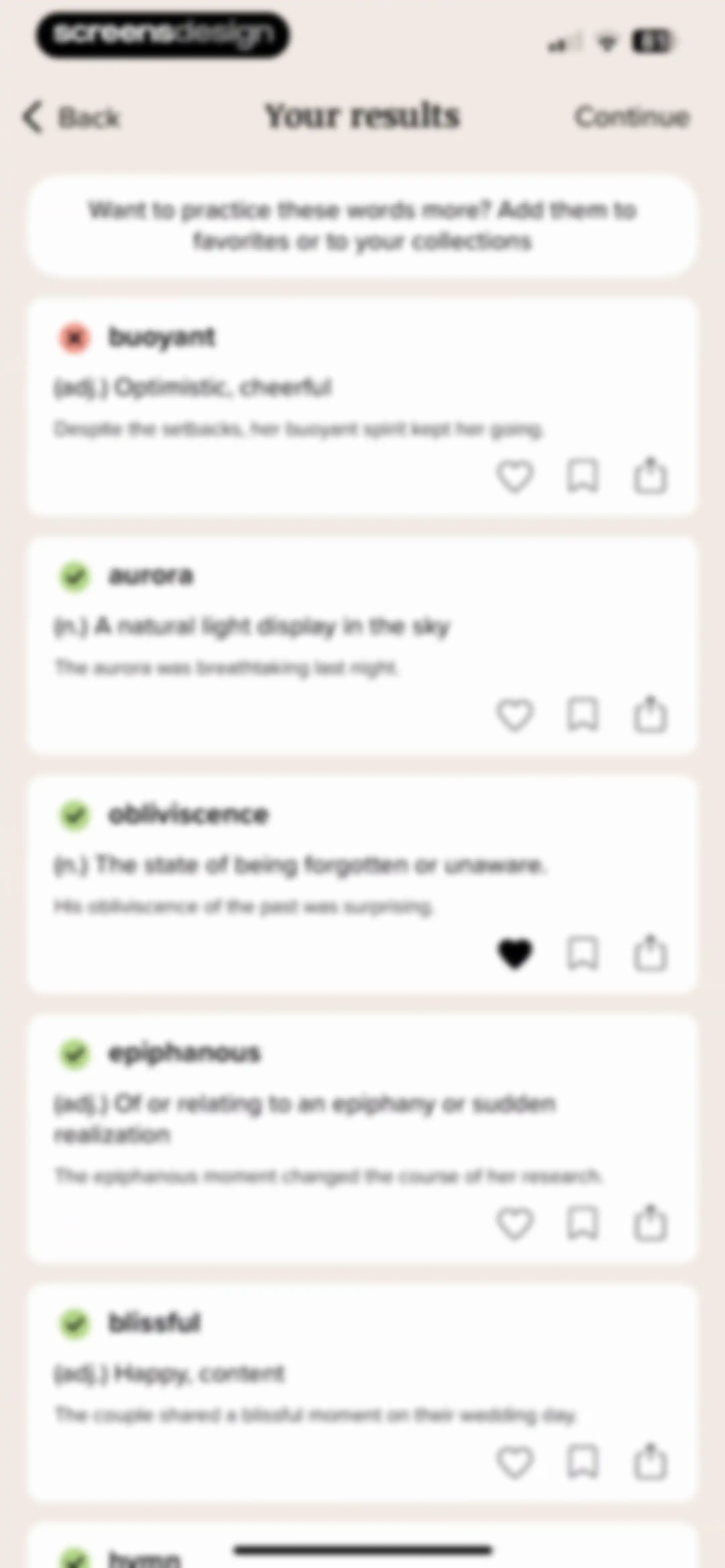 Vocabulary - Learn words daily screen 55